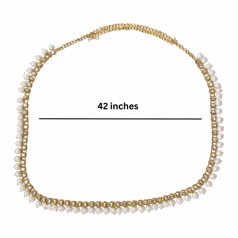 Neerali- Elegant pearl and kundan stones Kamarbandh