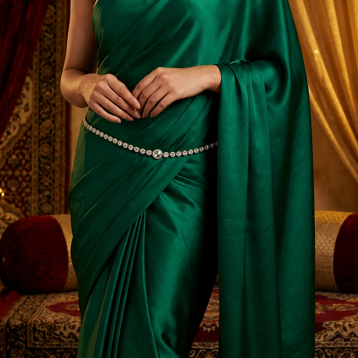Jhanvi- Elegant Kundan Stone Waist Belt Kamarbandh