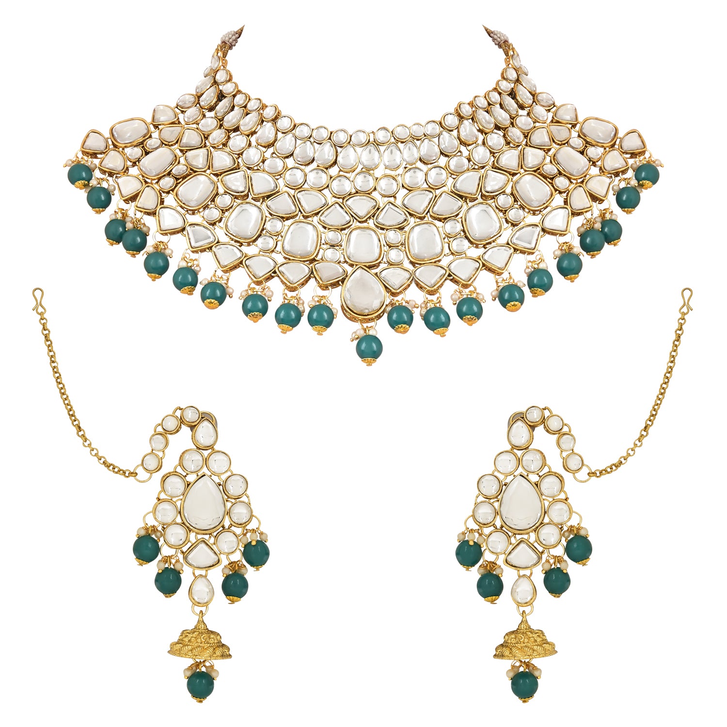 Devisha Green Bridal Jewellery Set