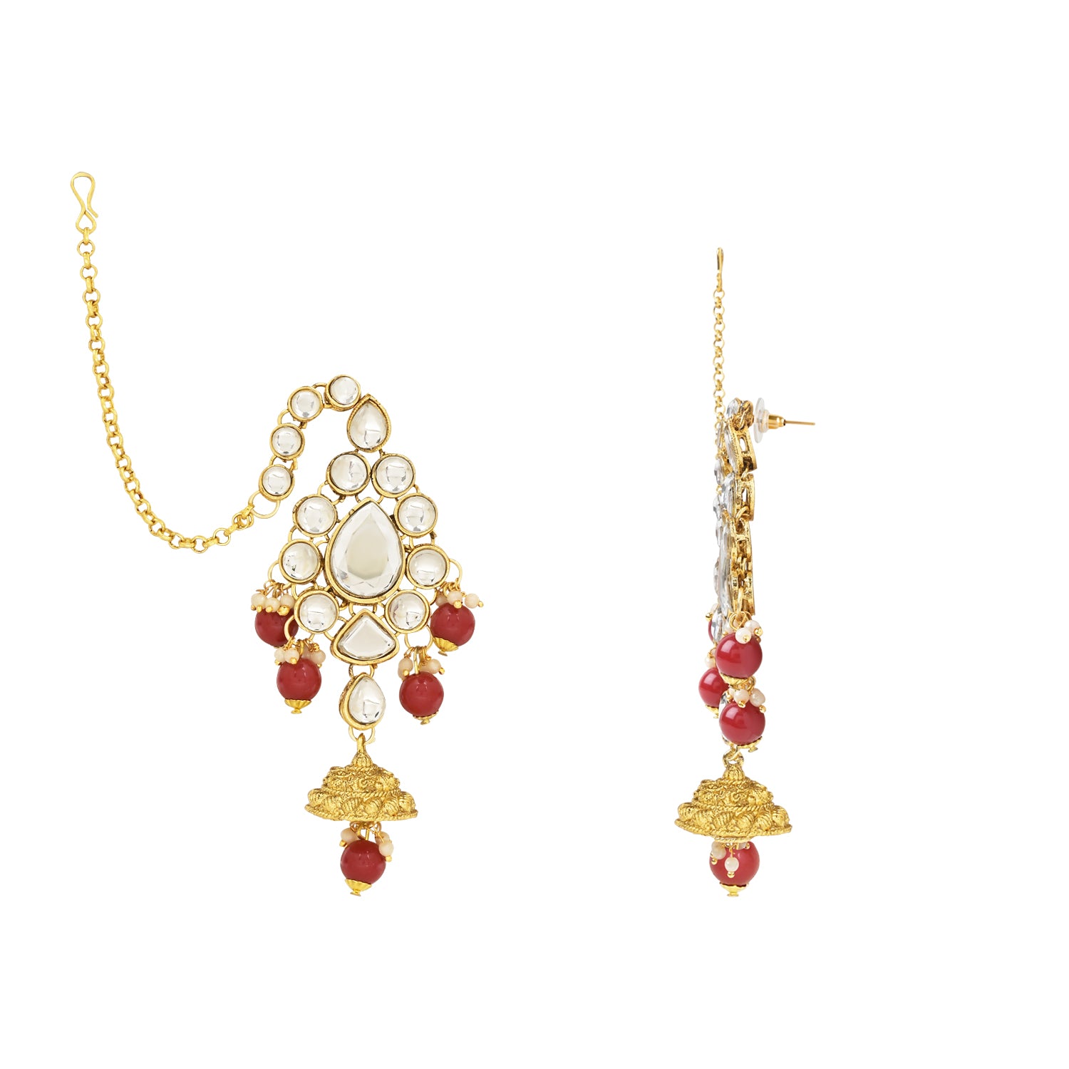 Devisha Maroon Bridal Jewellery Set