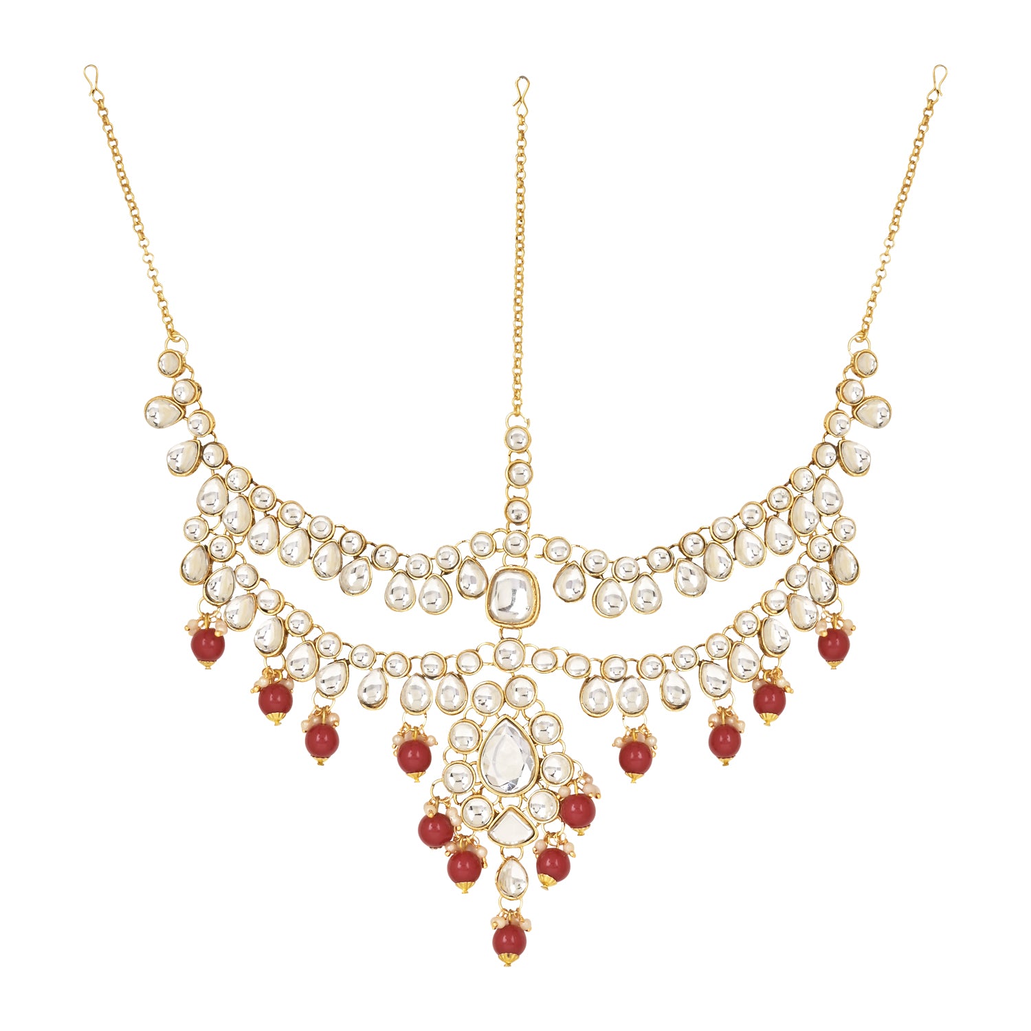 Devisha Maroon Bridal Jewellery Set