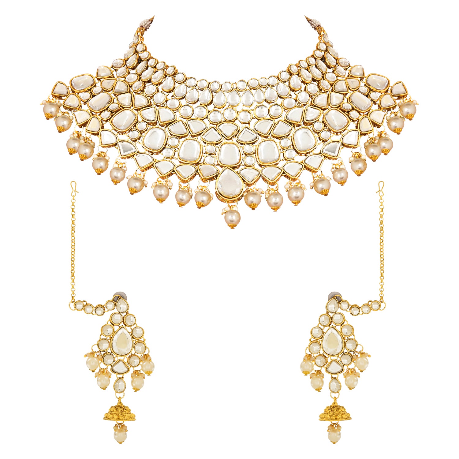 Devisha White Bridal Jewellery Set