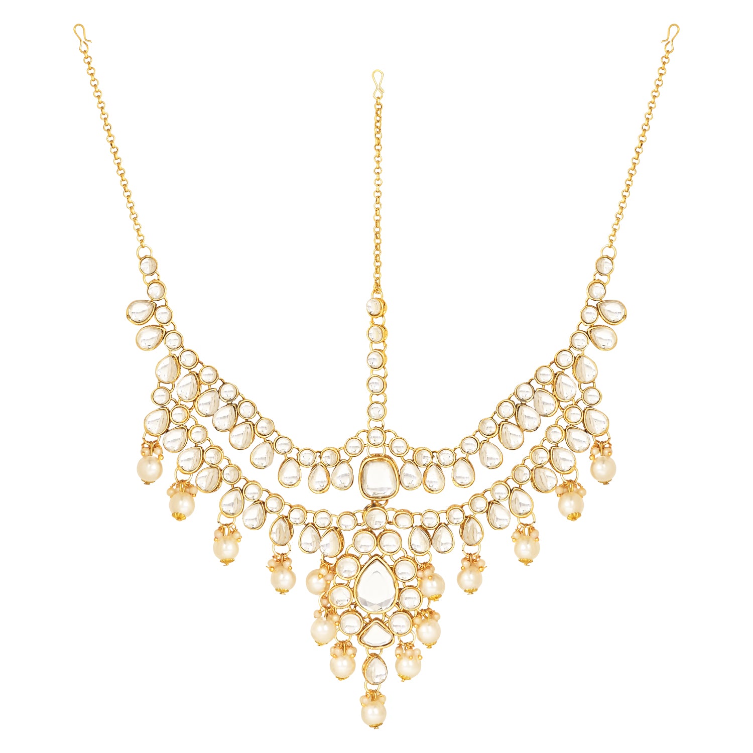 Devisha White Bridal Jewellery Set