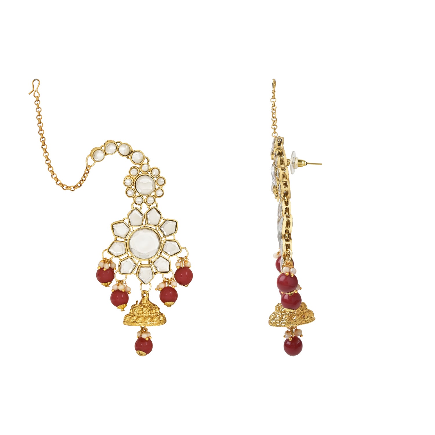 Kangana Maroon Bridal Jewellery Set