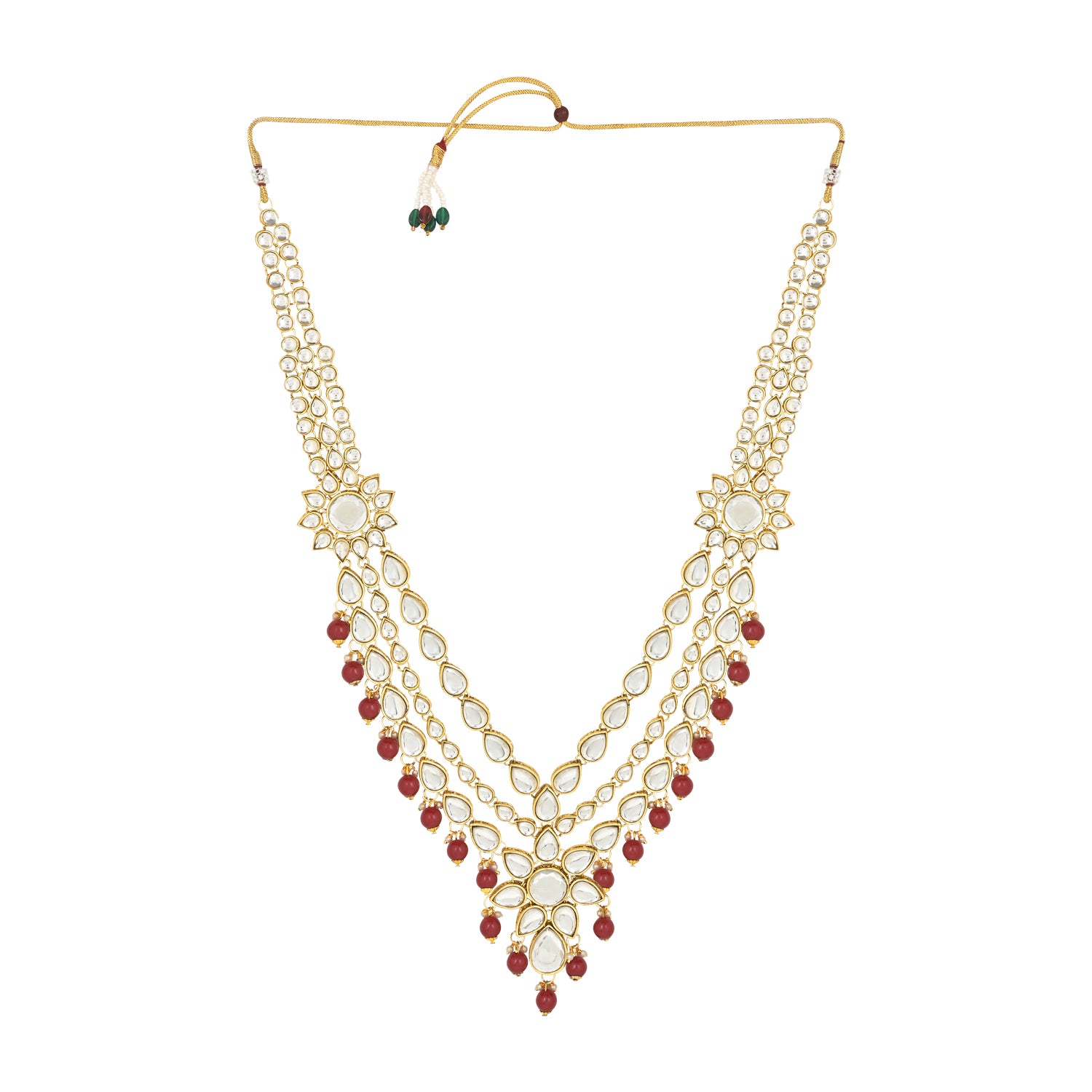 Suhasini Maroon Bridal Jewellery Set