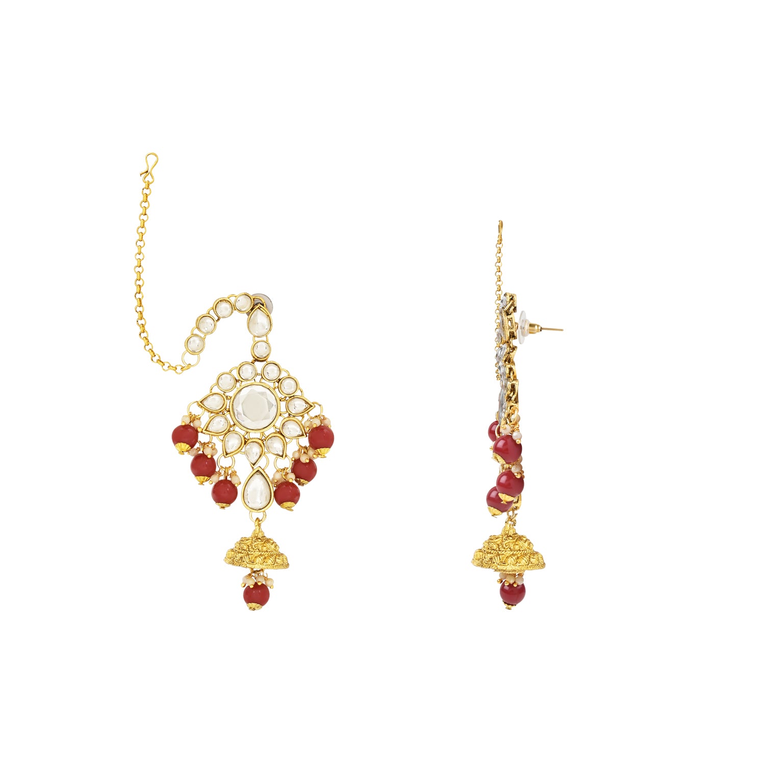 Suhasini Maroon Bridal Jewellery Set