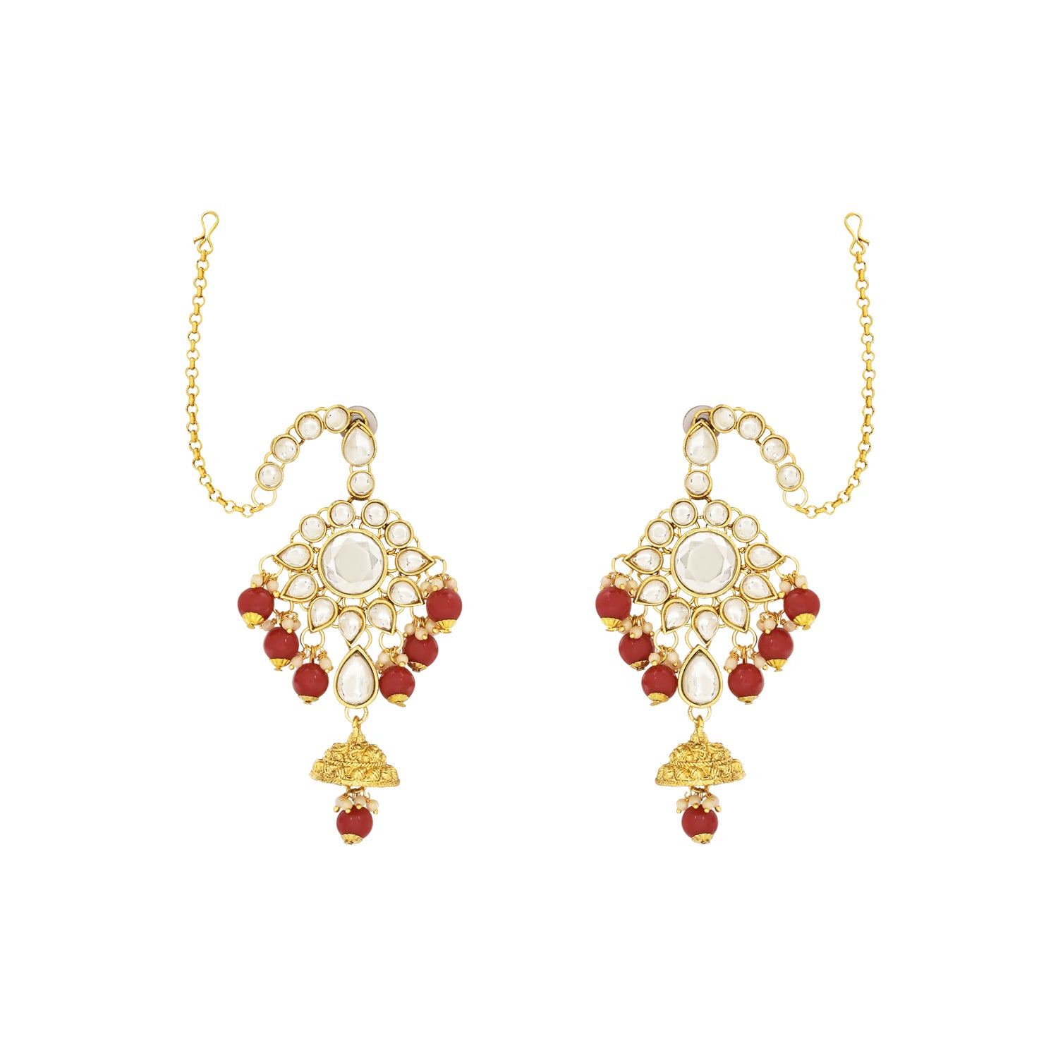 Suhasini Maroon Bridal Jewellery Set