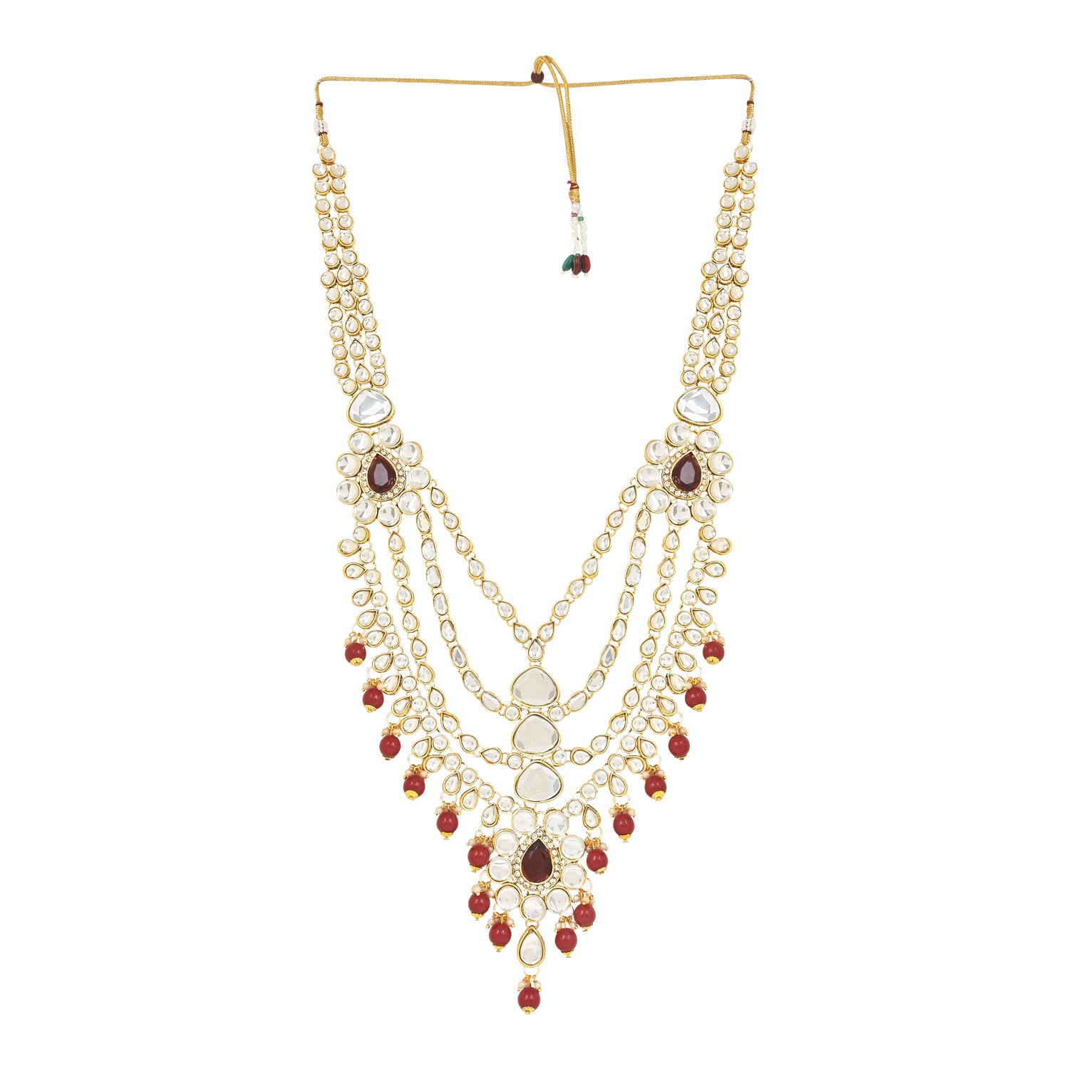 Pratyusha Maroon Bridal Jewellery Set
