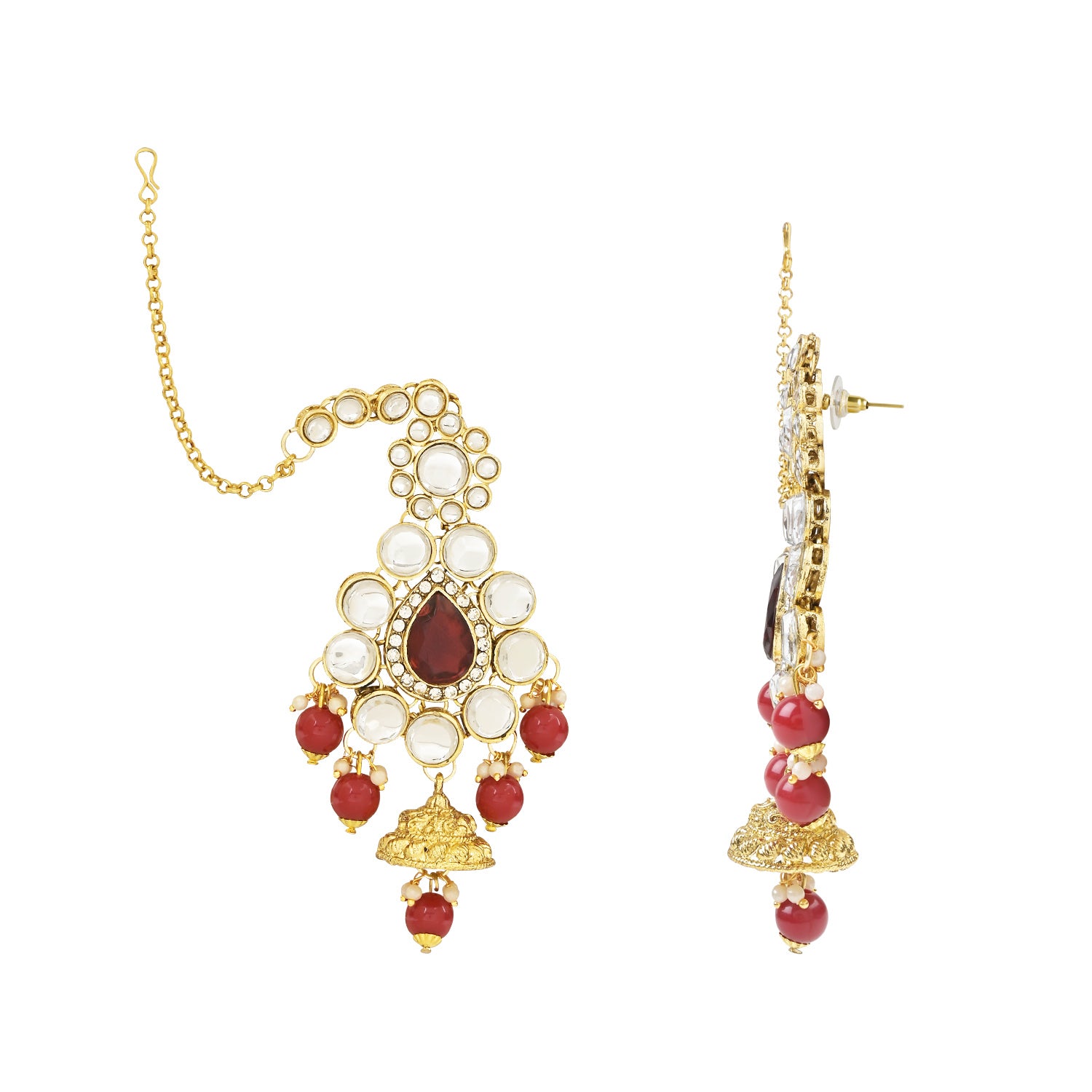 Pratyusha Maroon Bridal Jewellery Set