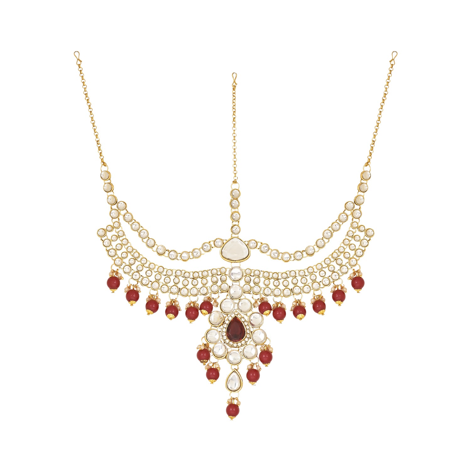 Pratyusha Maroon Bridal Jewellery Set