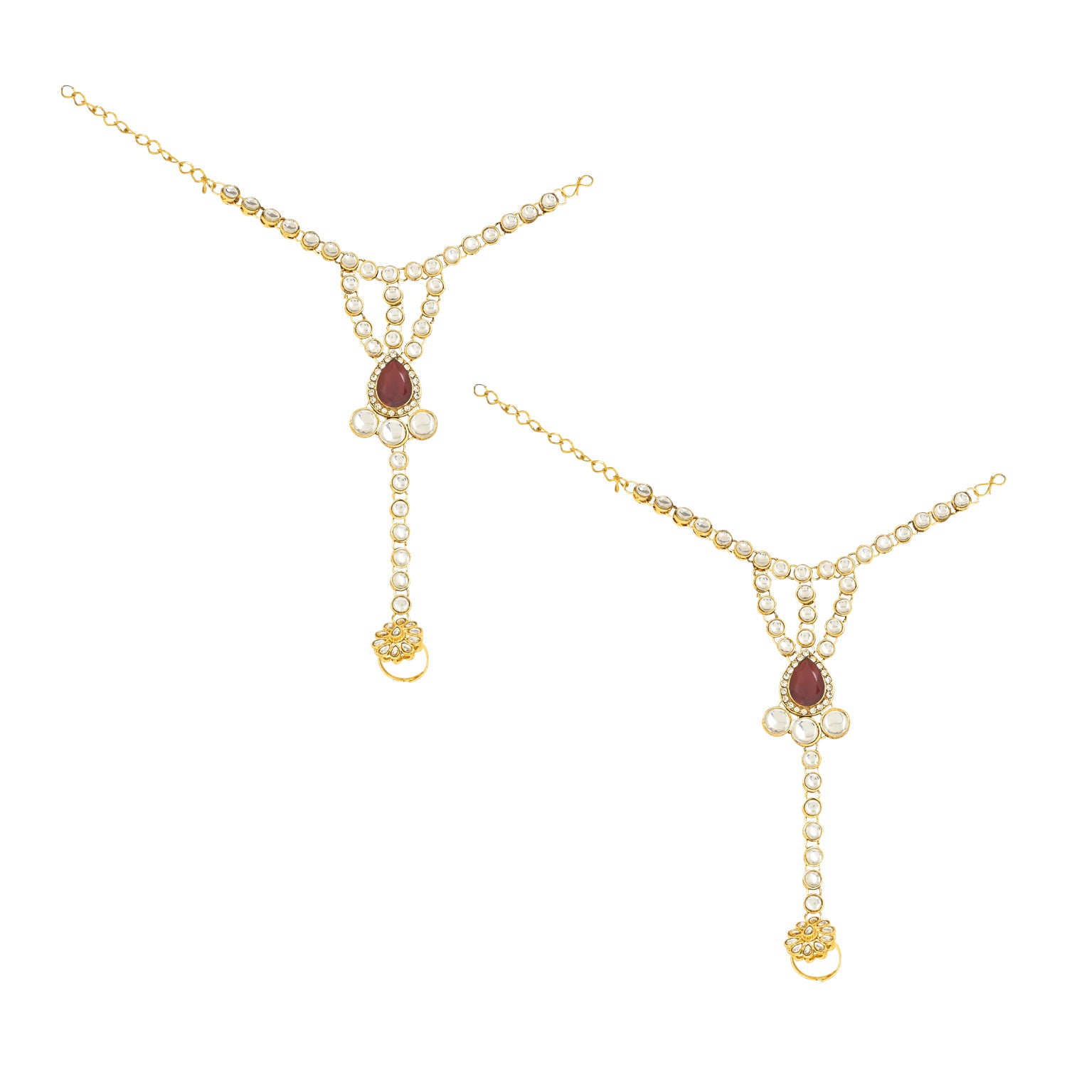 Pratyusha Maroon Bridal Jewellery Set