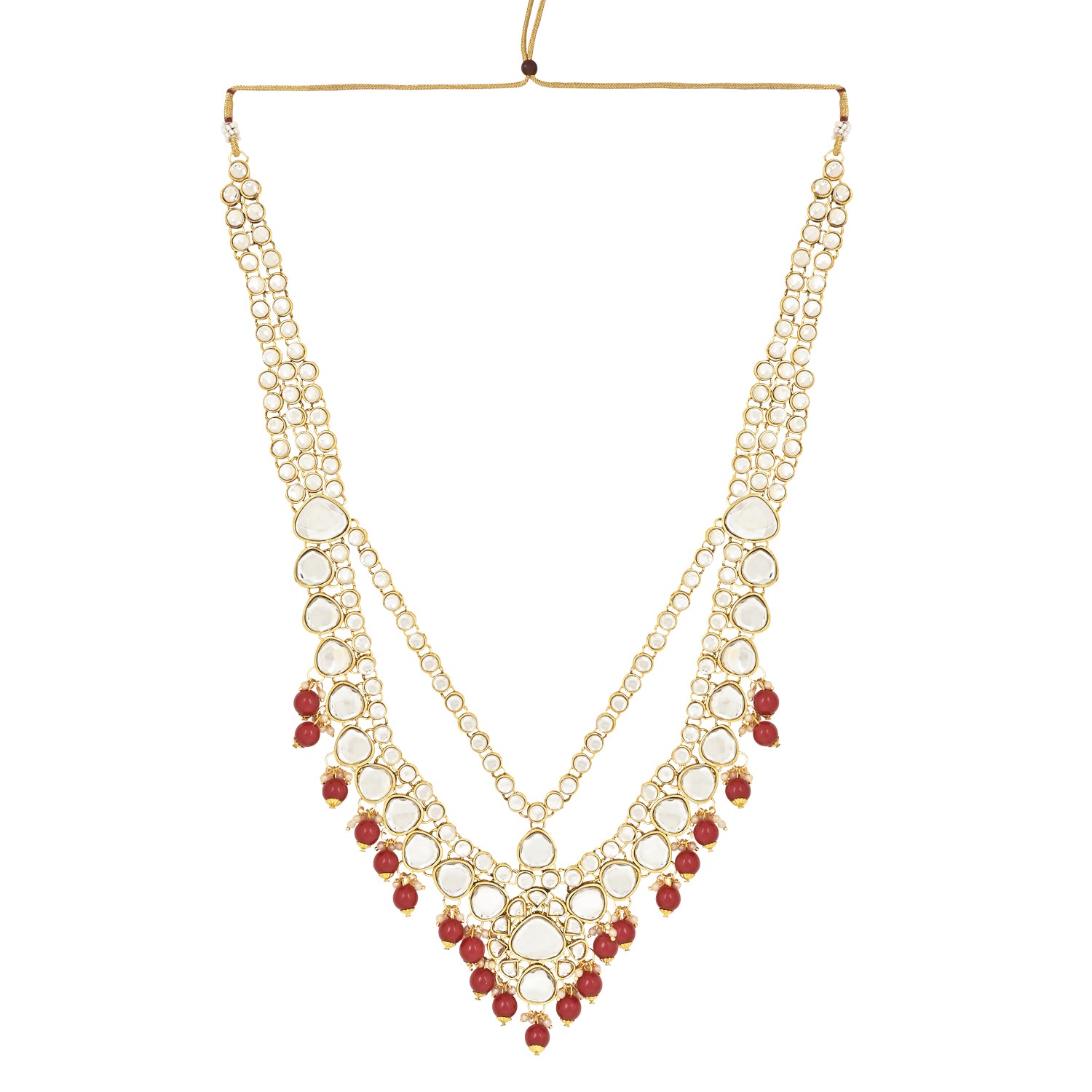 Harshi Maroon Bridal Jewellery Set
