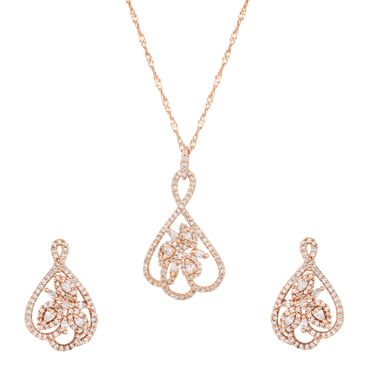 Angela Rose Gold Pendant Set