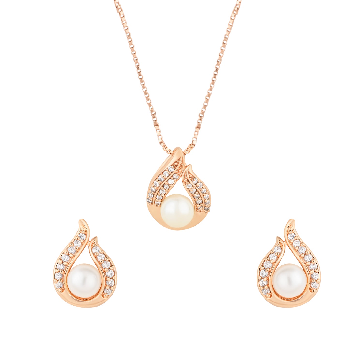 Gloria Rose Gold Pendant Set