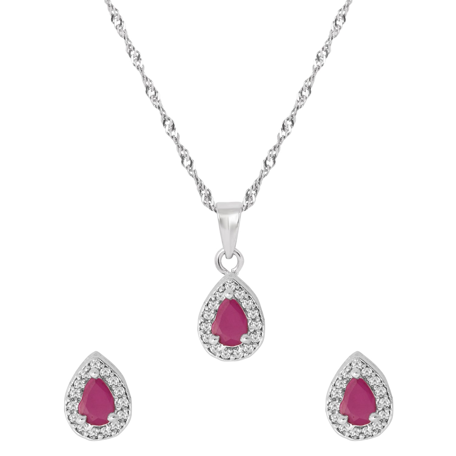 Alma Pink Pendant Set