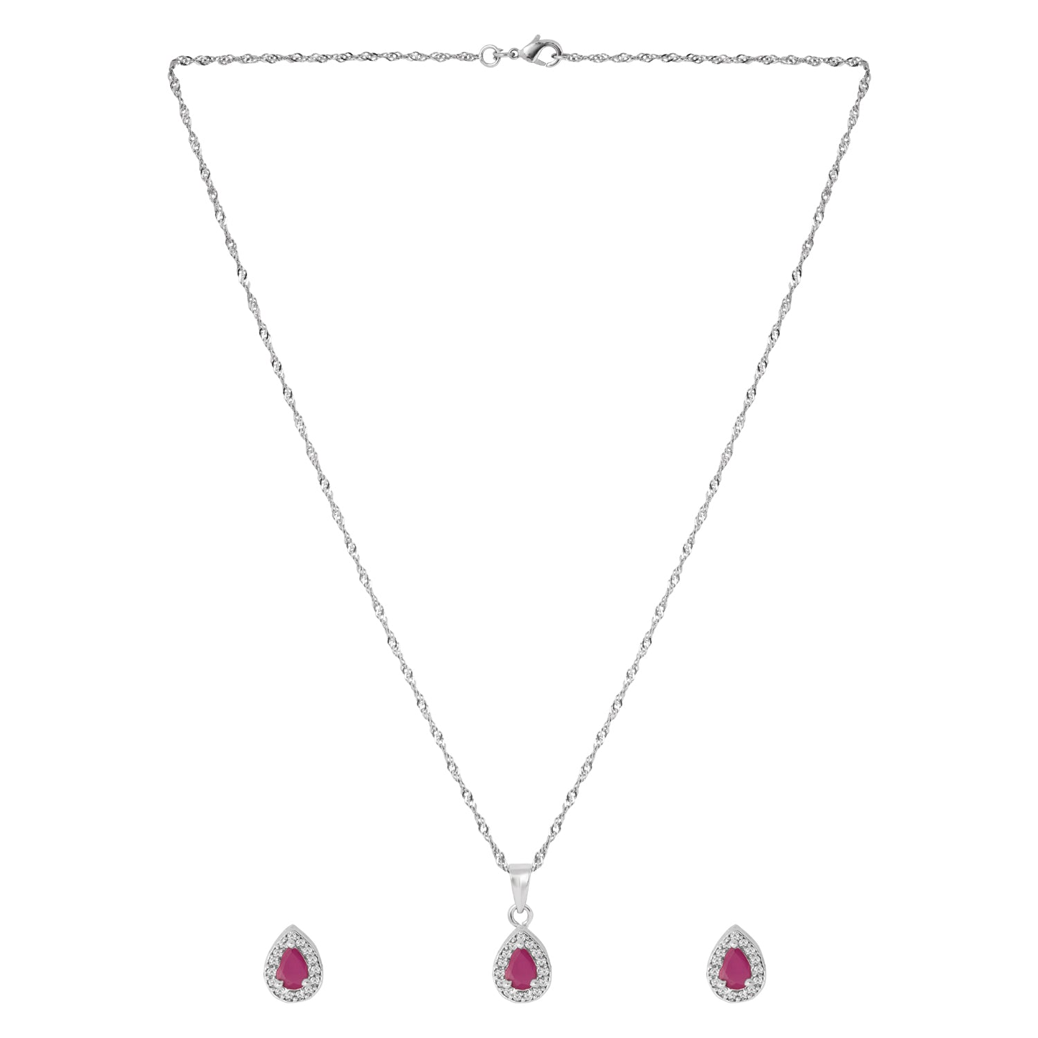 Alma Pink Pendant Set