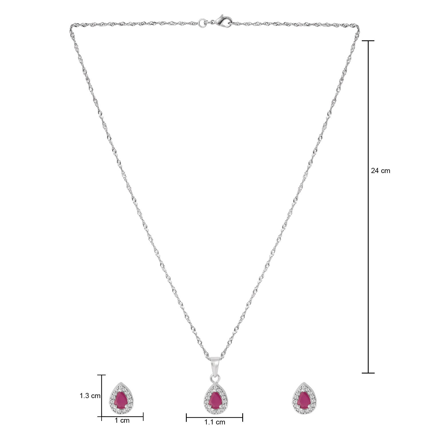 Alma Pink Pendant Set