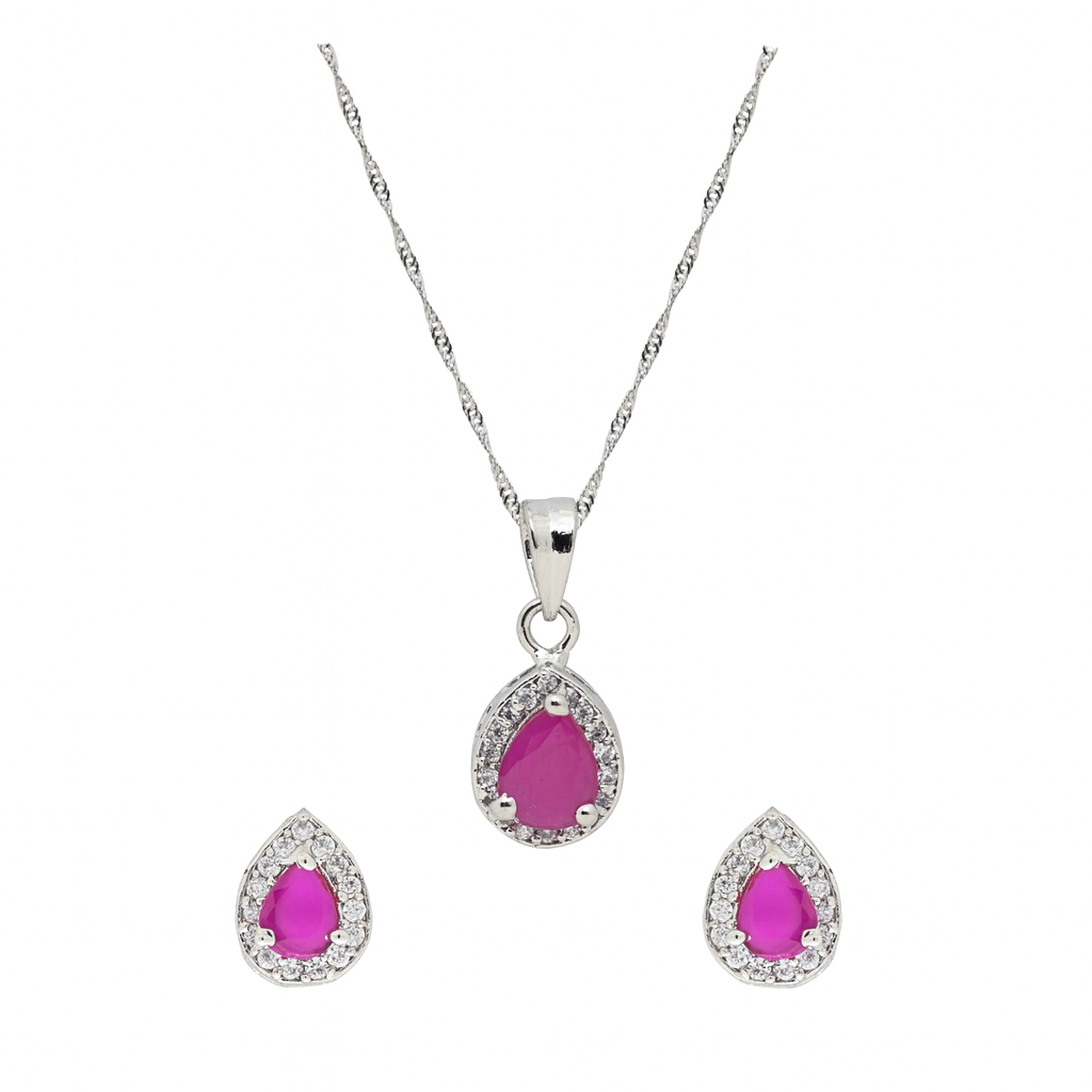 Alma Pink Pendant Set