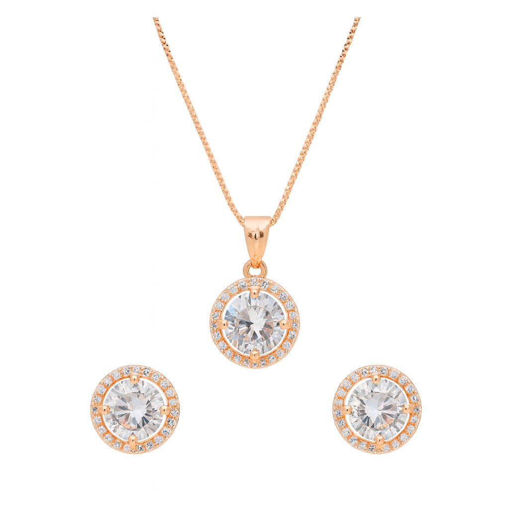 Elvisha RoseGold Pendant Set