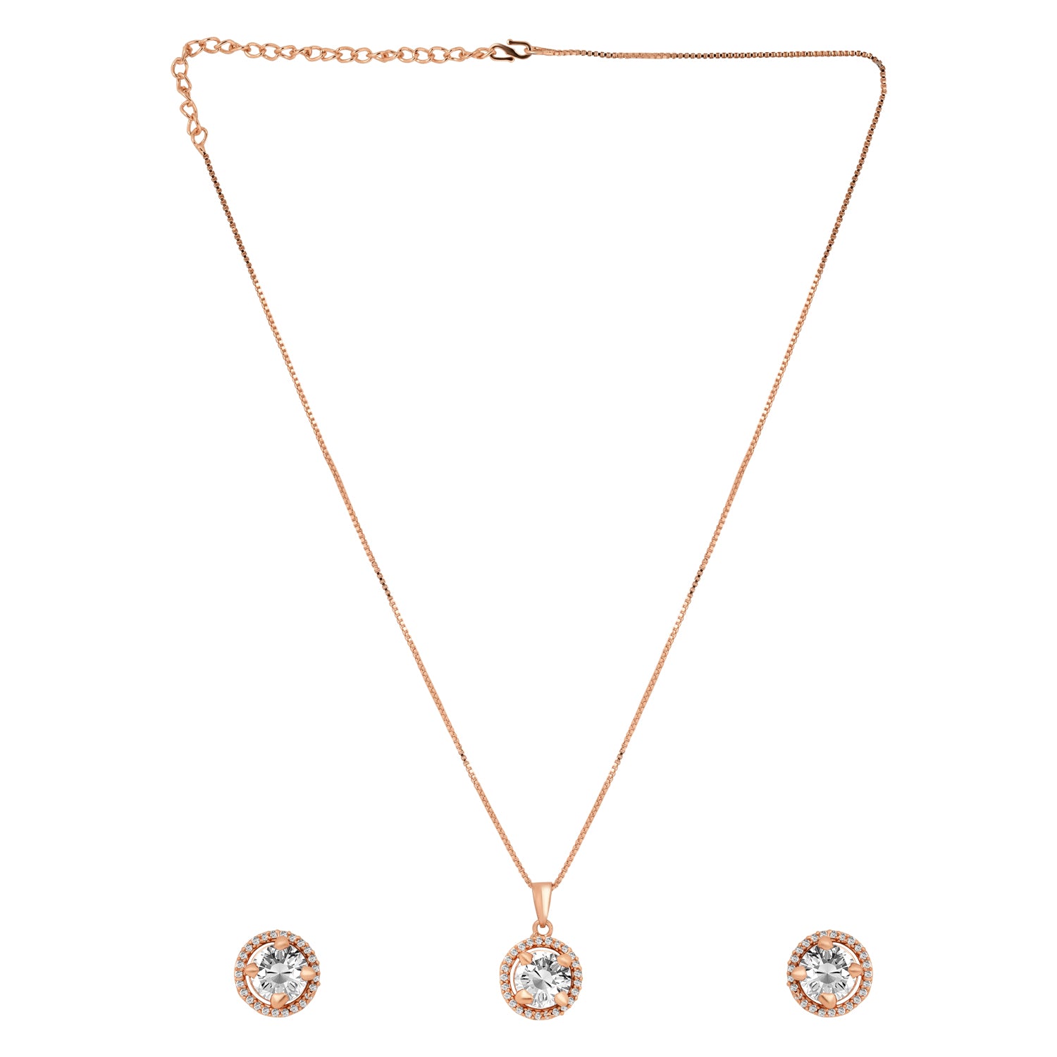 Elvisha RoseGold Pendant Set