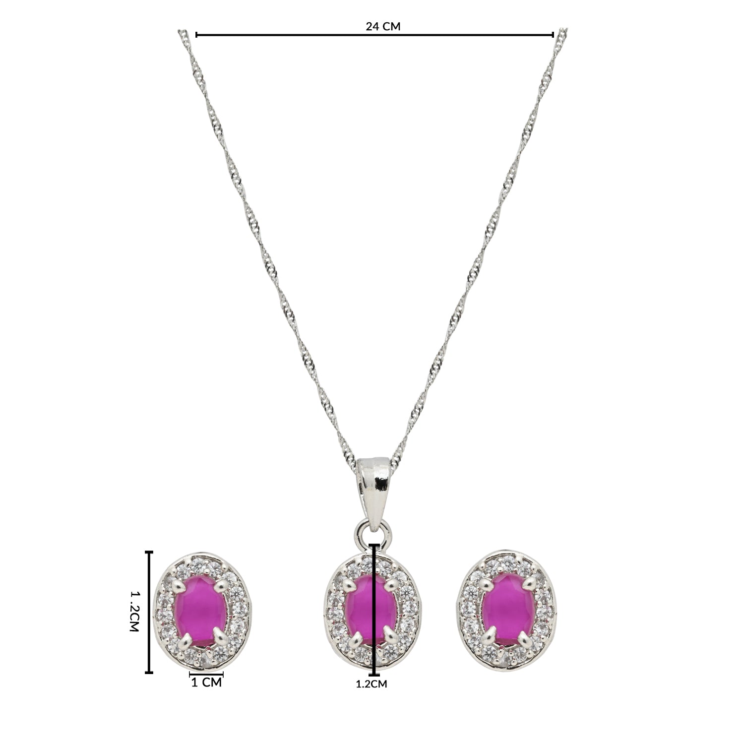 Reyona pink Pendant Set
