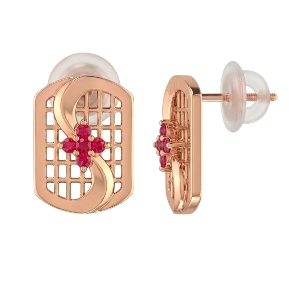Johanna- Rose Gold Ruby Pendant Set
