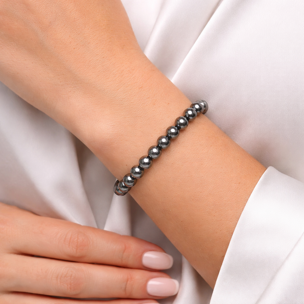 Good Fortune & Protection Bracelet - Hematite Healing Bracelet for Men & Women