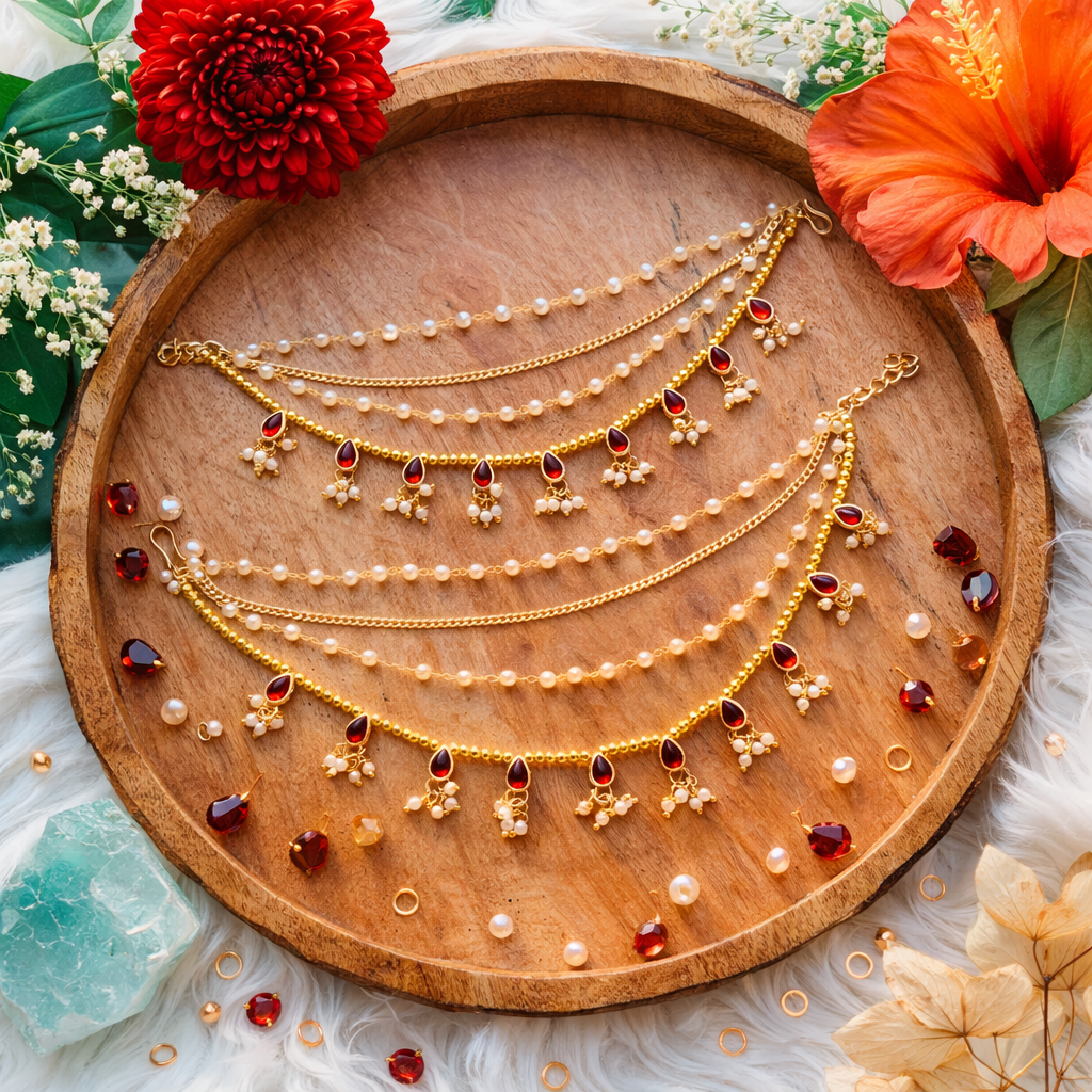 Taisha Maroon EarChains