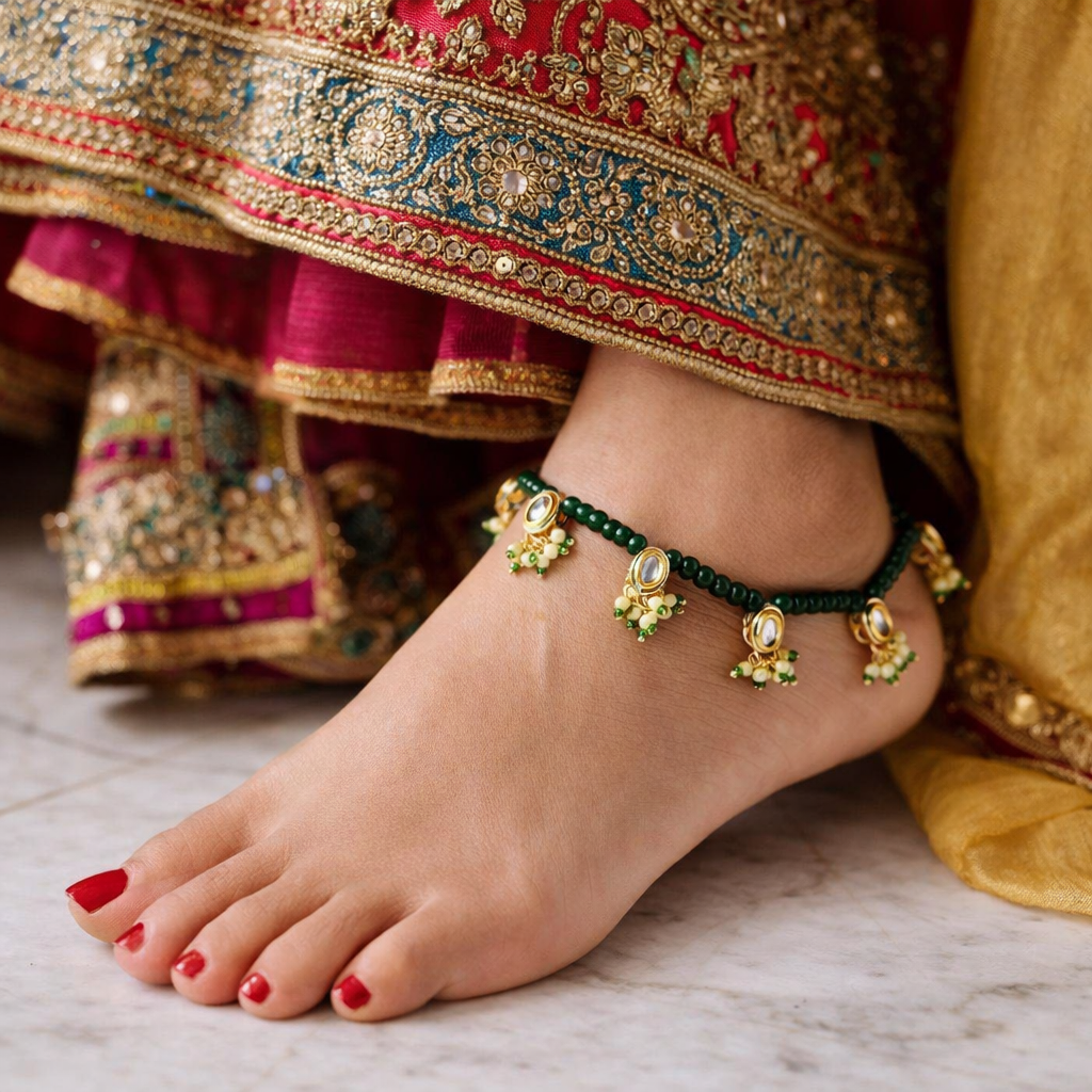 Norika Green Payal/ Anklets