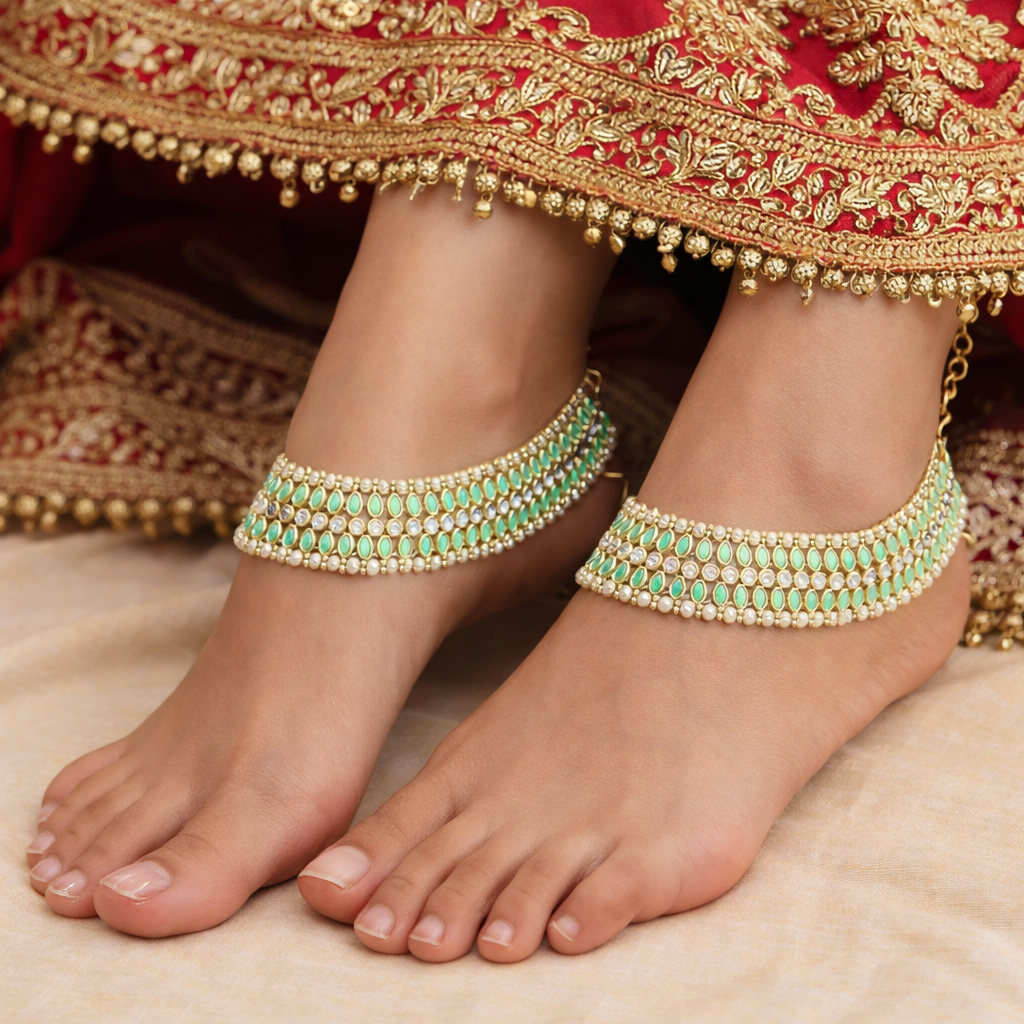 Nihira Mint Anklets