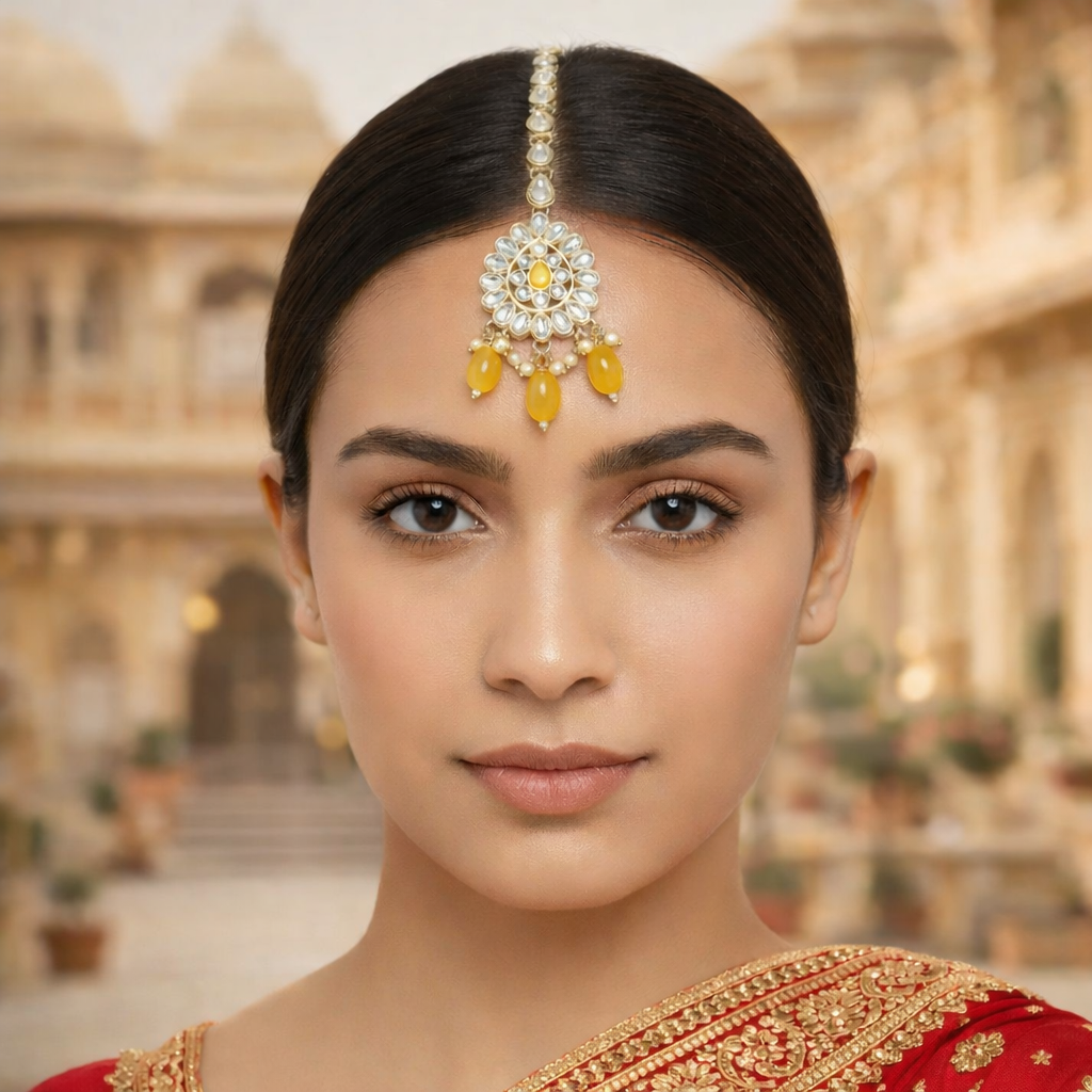 Aranya Yellow Maangtikka