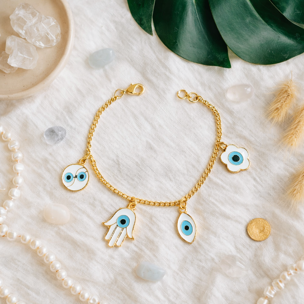 Evil Eye & Charm Symbol Bracelet