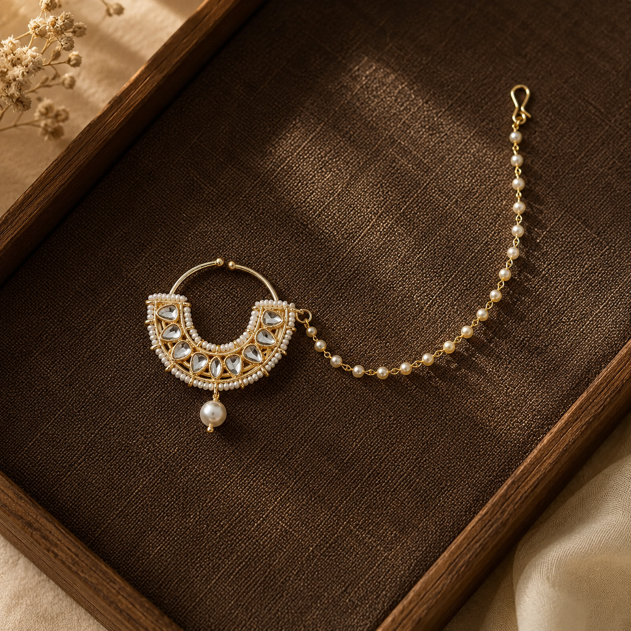 Zivika White Nose Ring