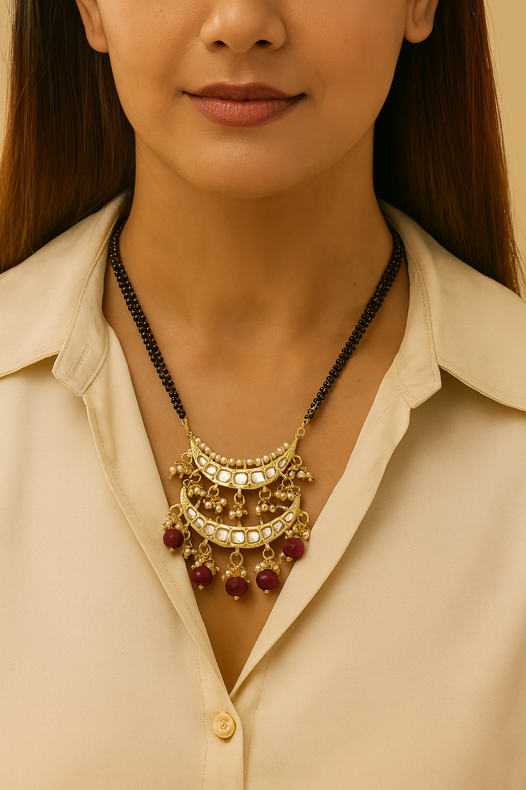 Jhalak Maroon Mangalsutra