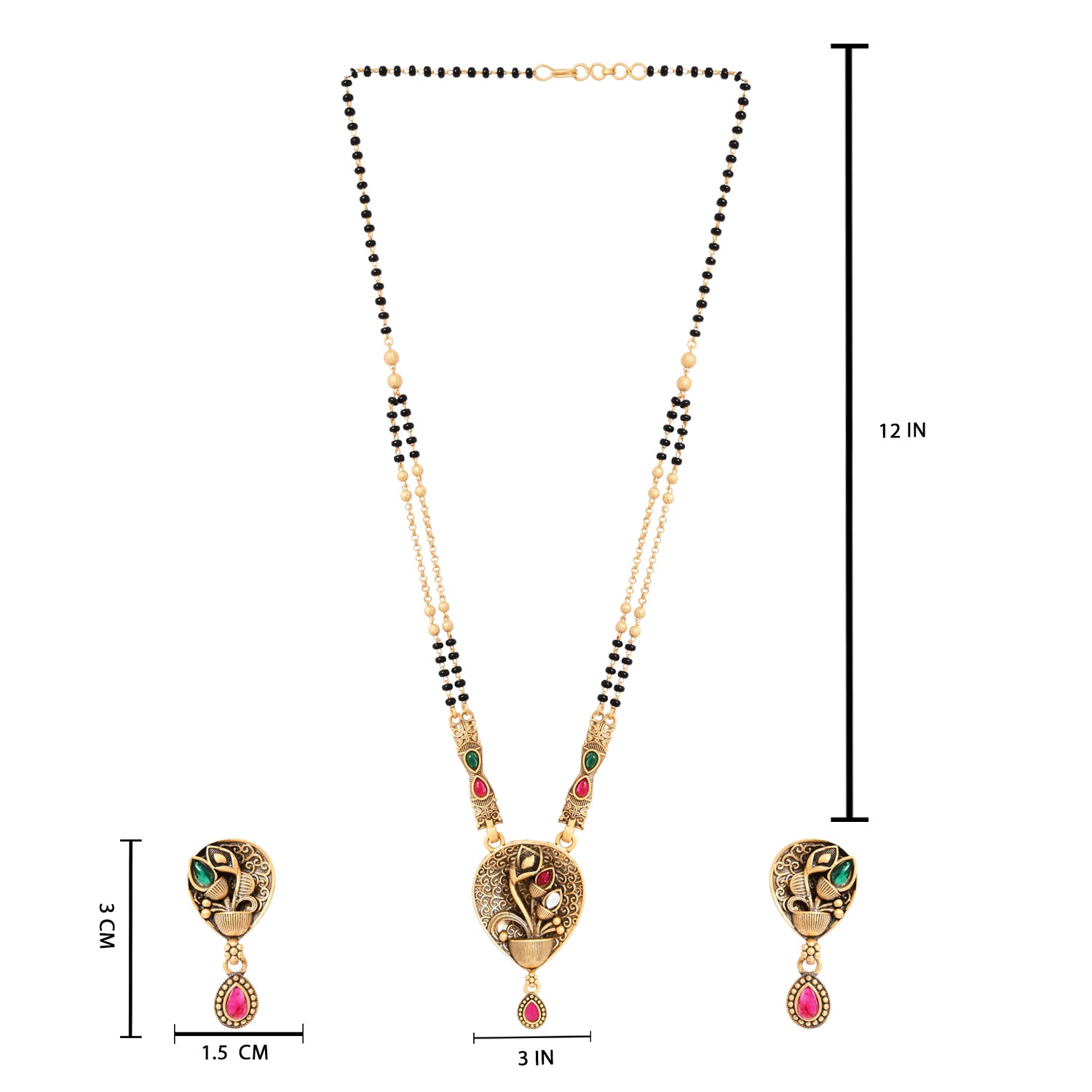 Veya – Daily Wear Mangalsutra with Red Drop Accent