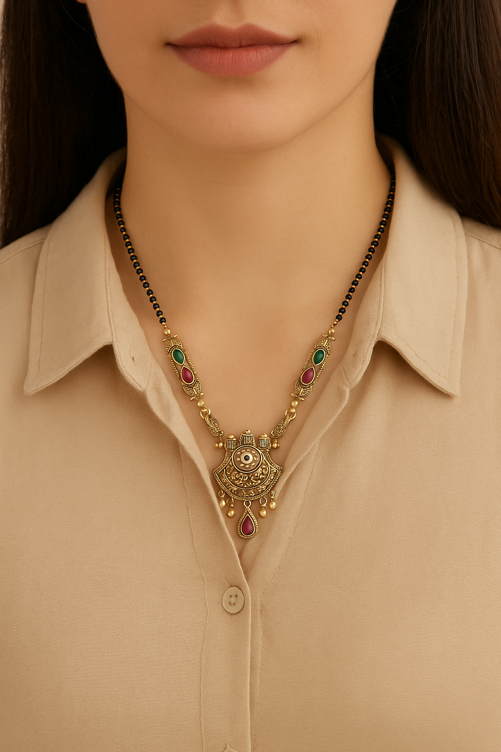 Arohita – Classic Beaded Mangalsutra Piece