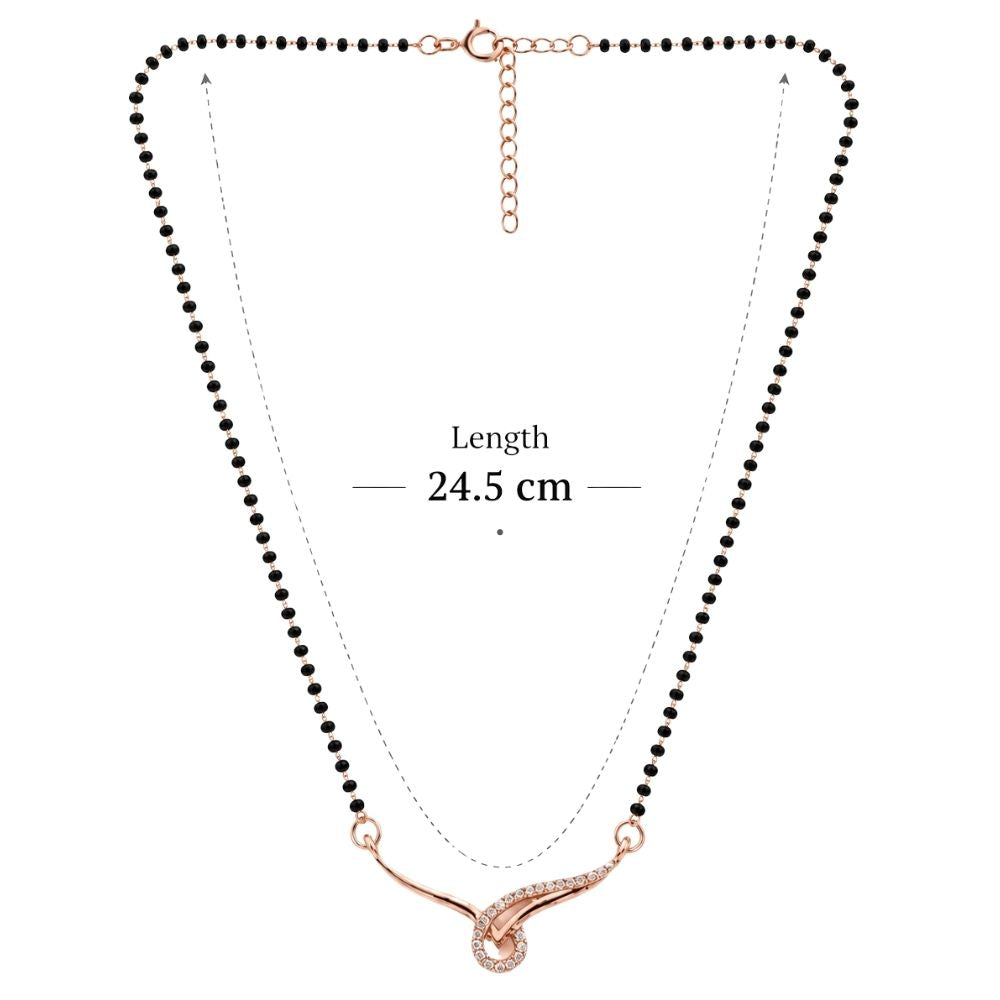 Aahana- Minimal RoseGold Mangalsutra