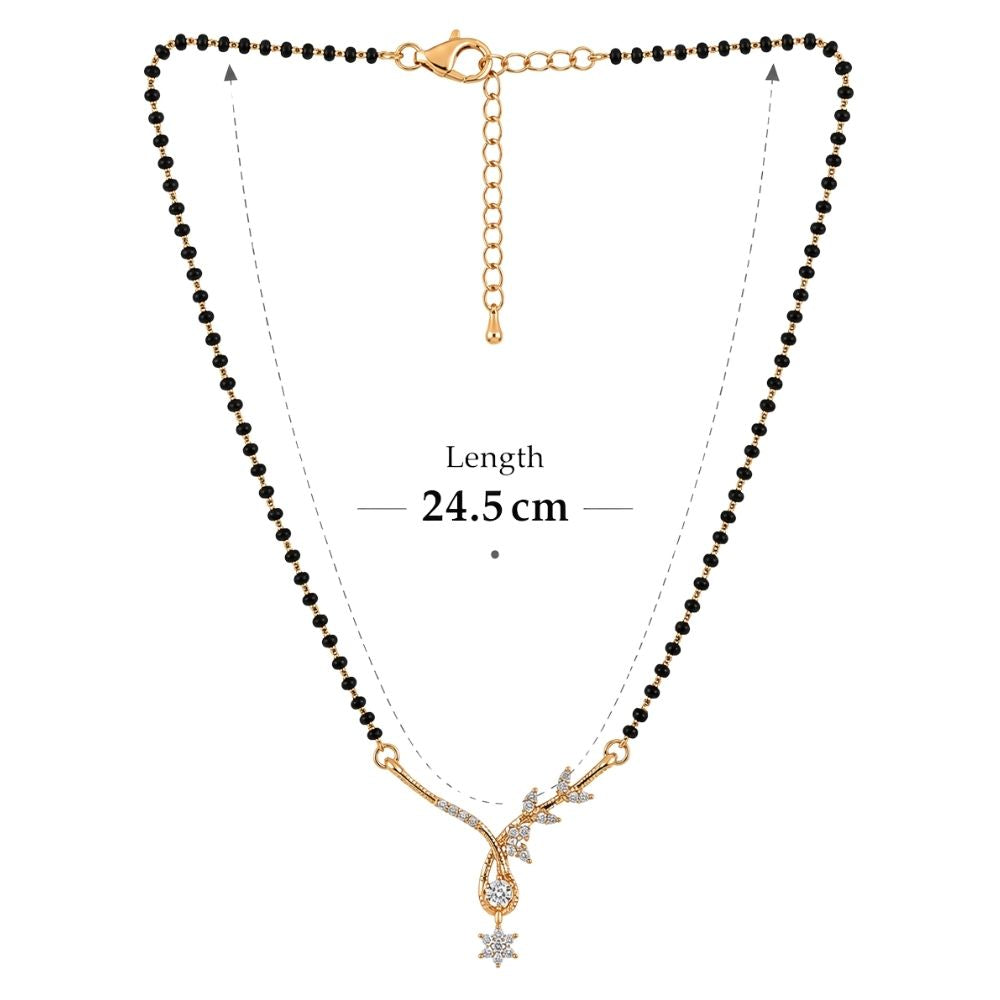 Sheryanvi-CZ RoseGold Mangalsutra