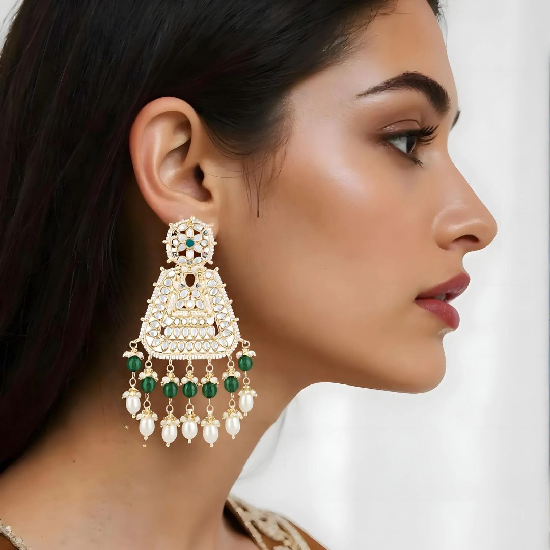 Shesha Green Earrings