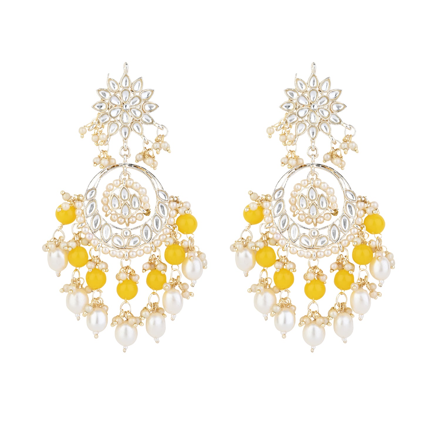 Aanya Yellow Chandbalis
