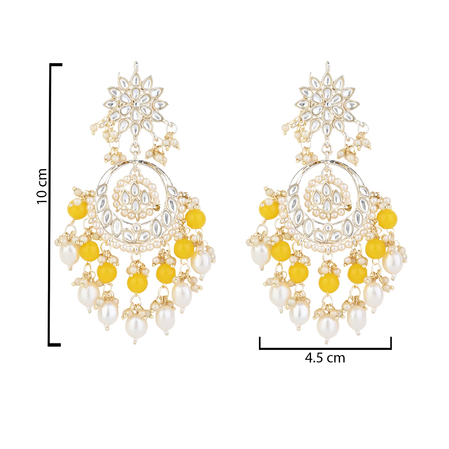 Aanya Yellow Chandbalis