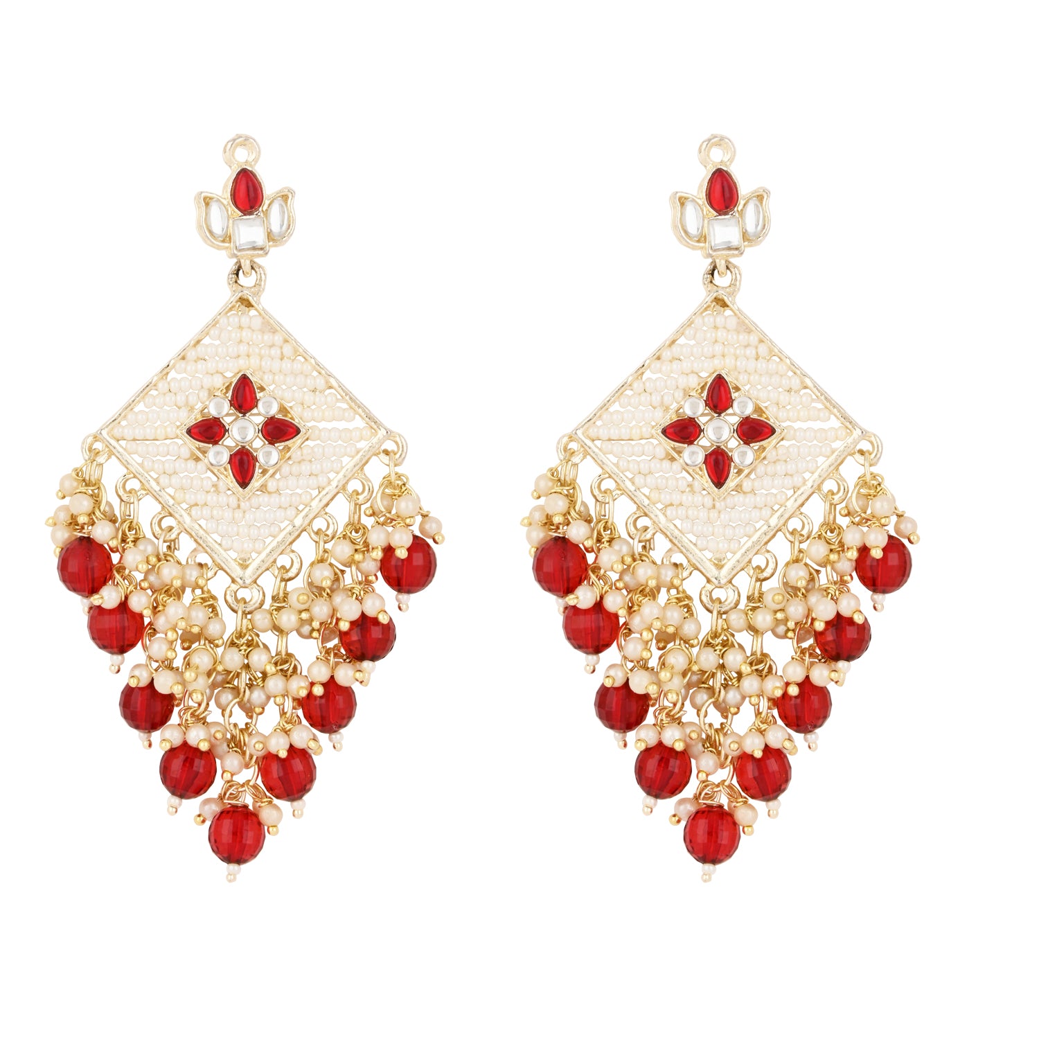 Mysha Maroon Earrings