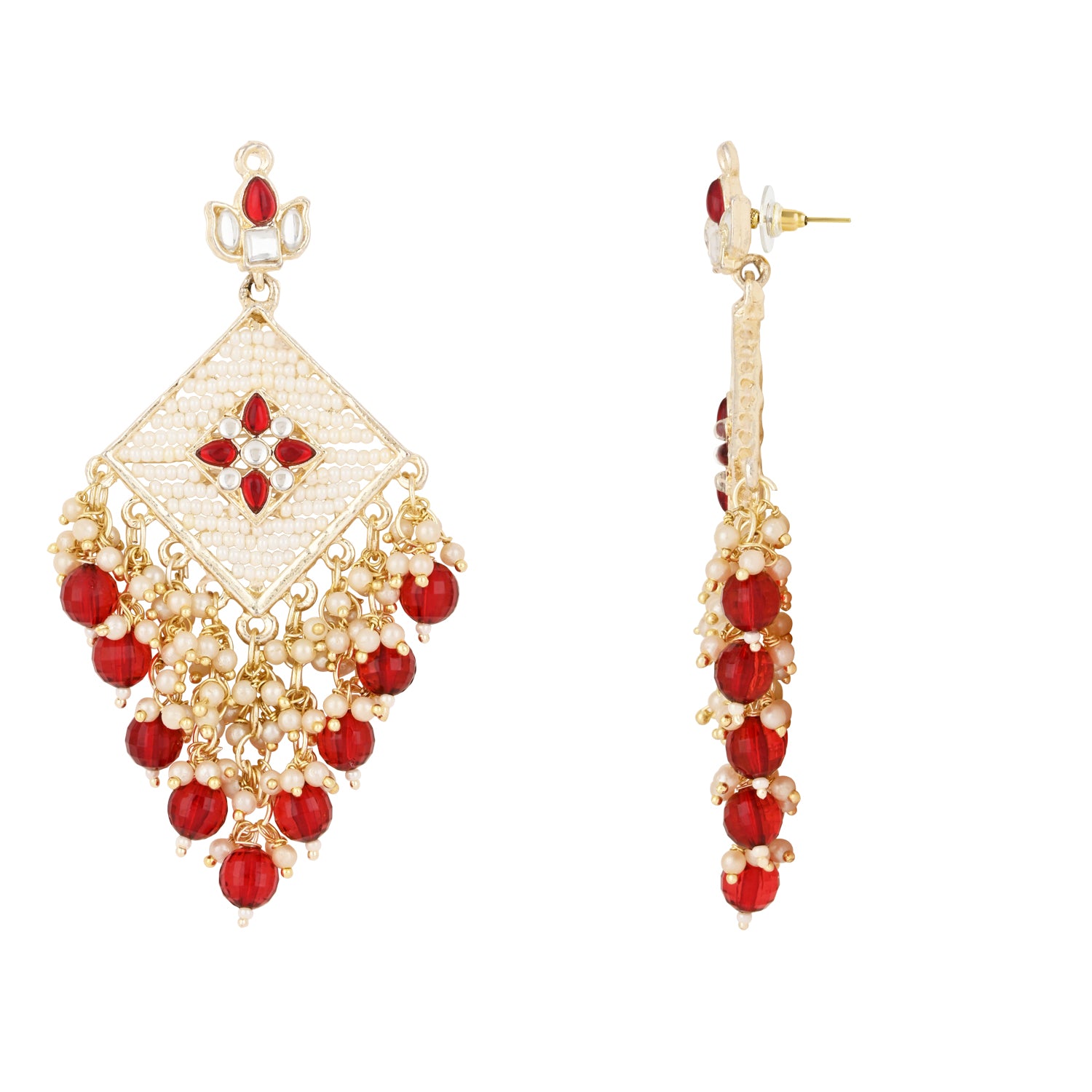 Mysha Maroon Earrings