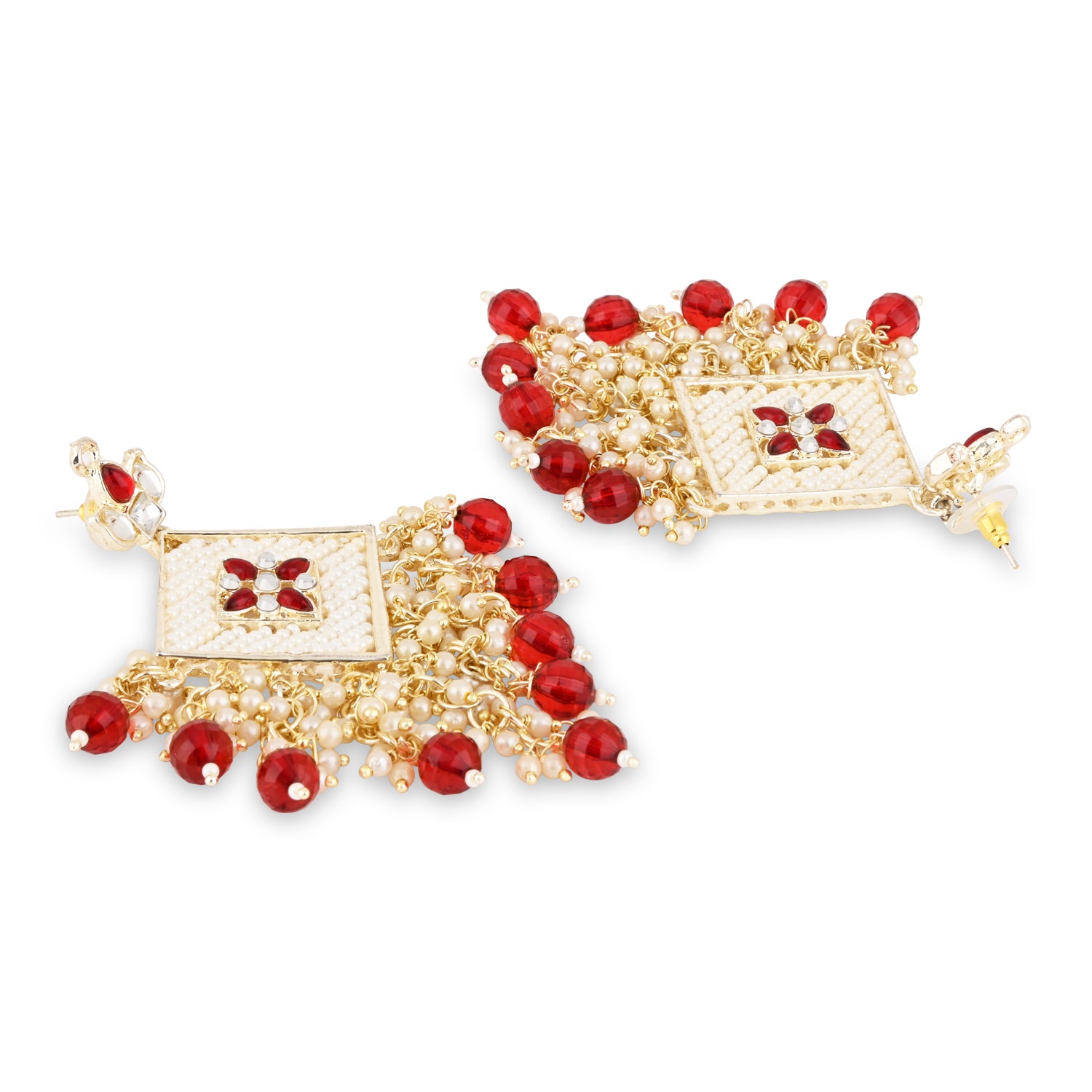 Mysha Maroon Earrings