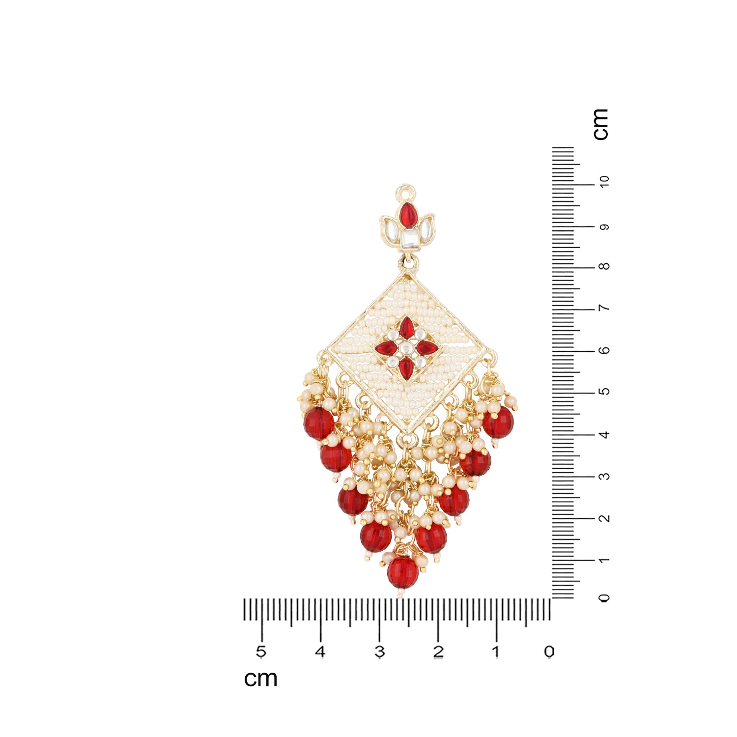 Mysha Maroon Earrings