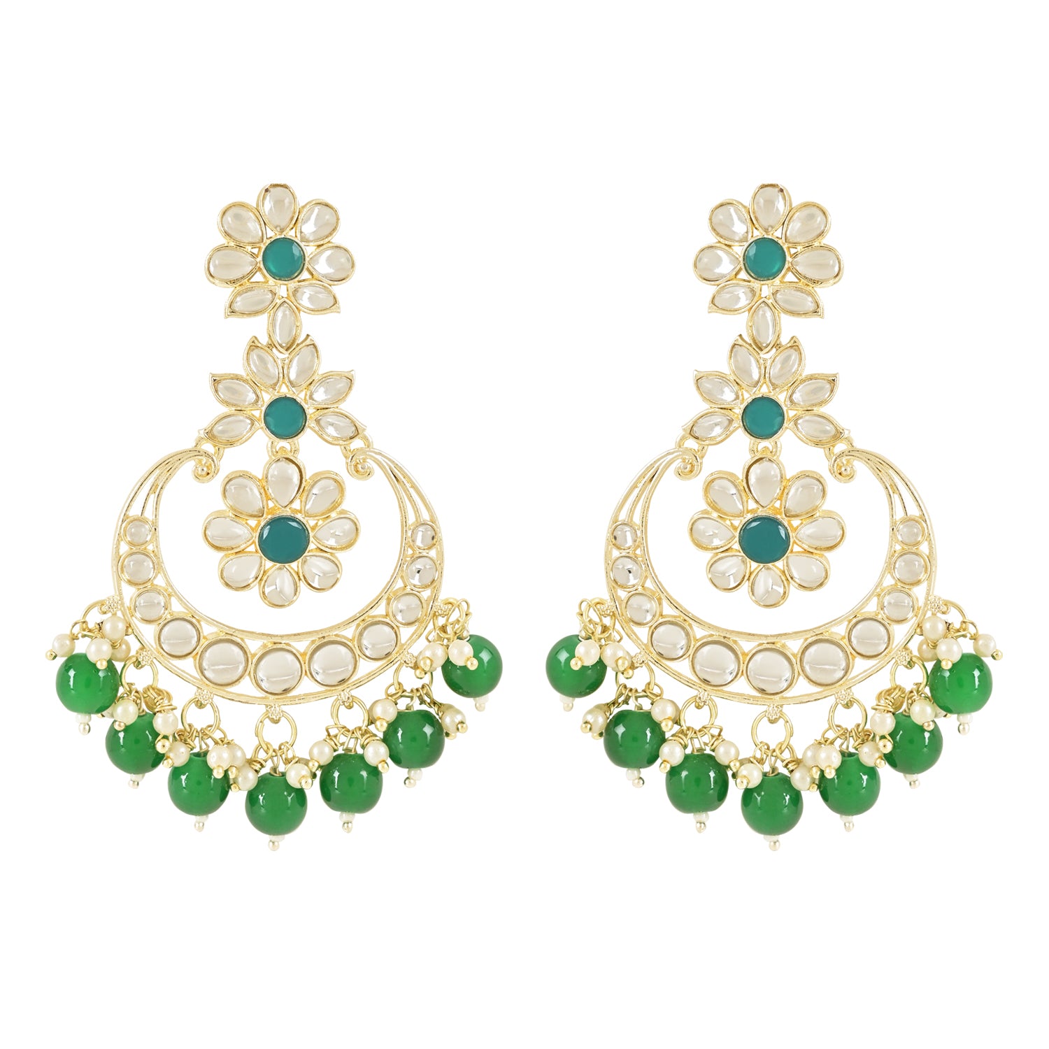 'Bushra' Green Earrings
