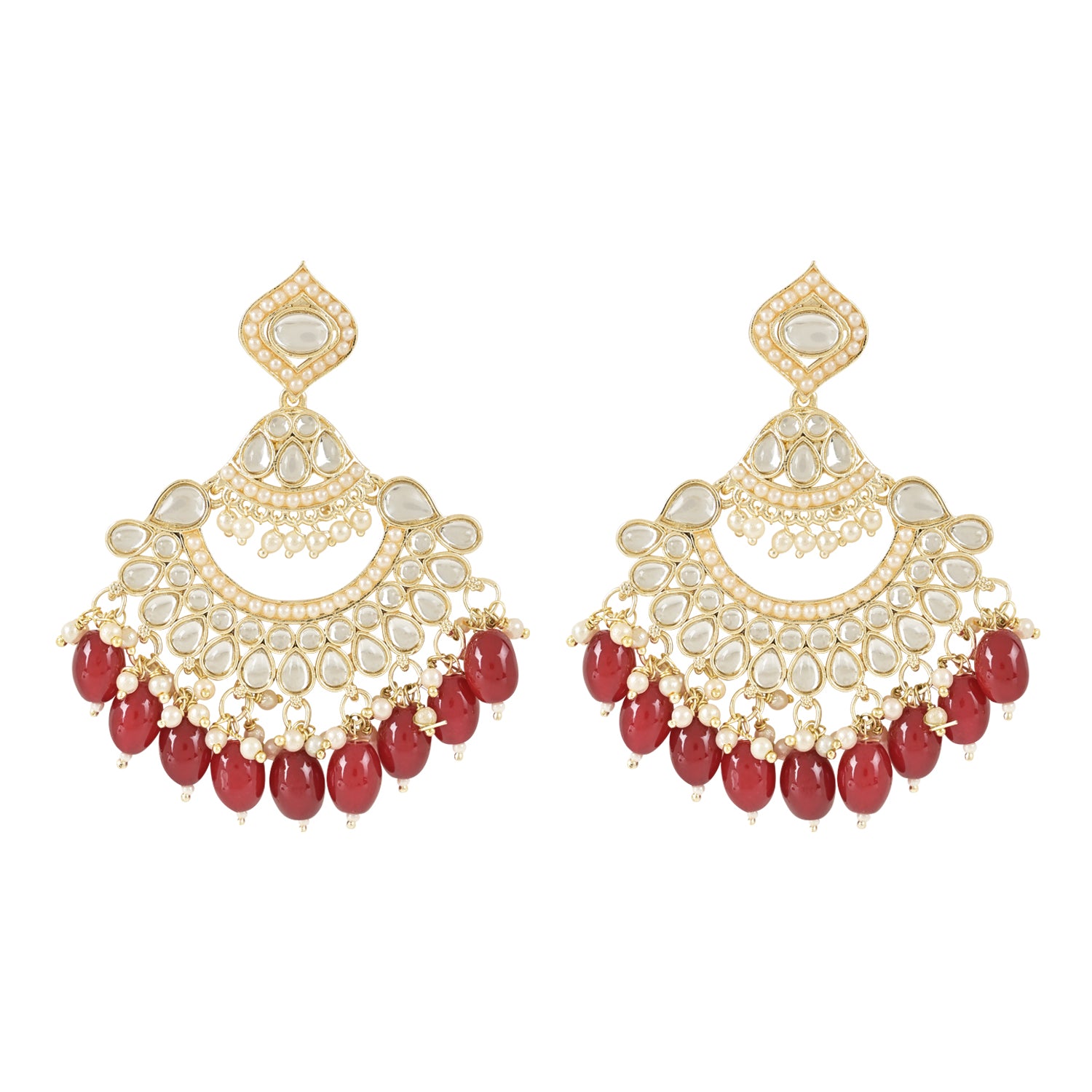 'Elina' Maroon Earrings
