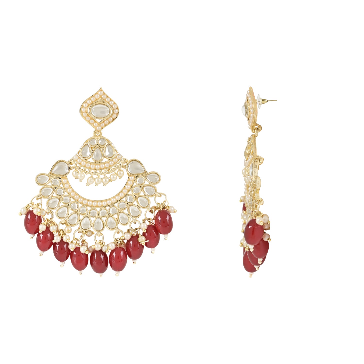 'Elina' Maroon Earrings
