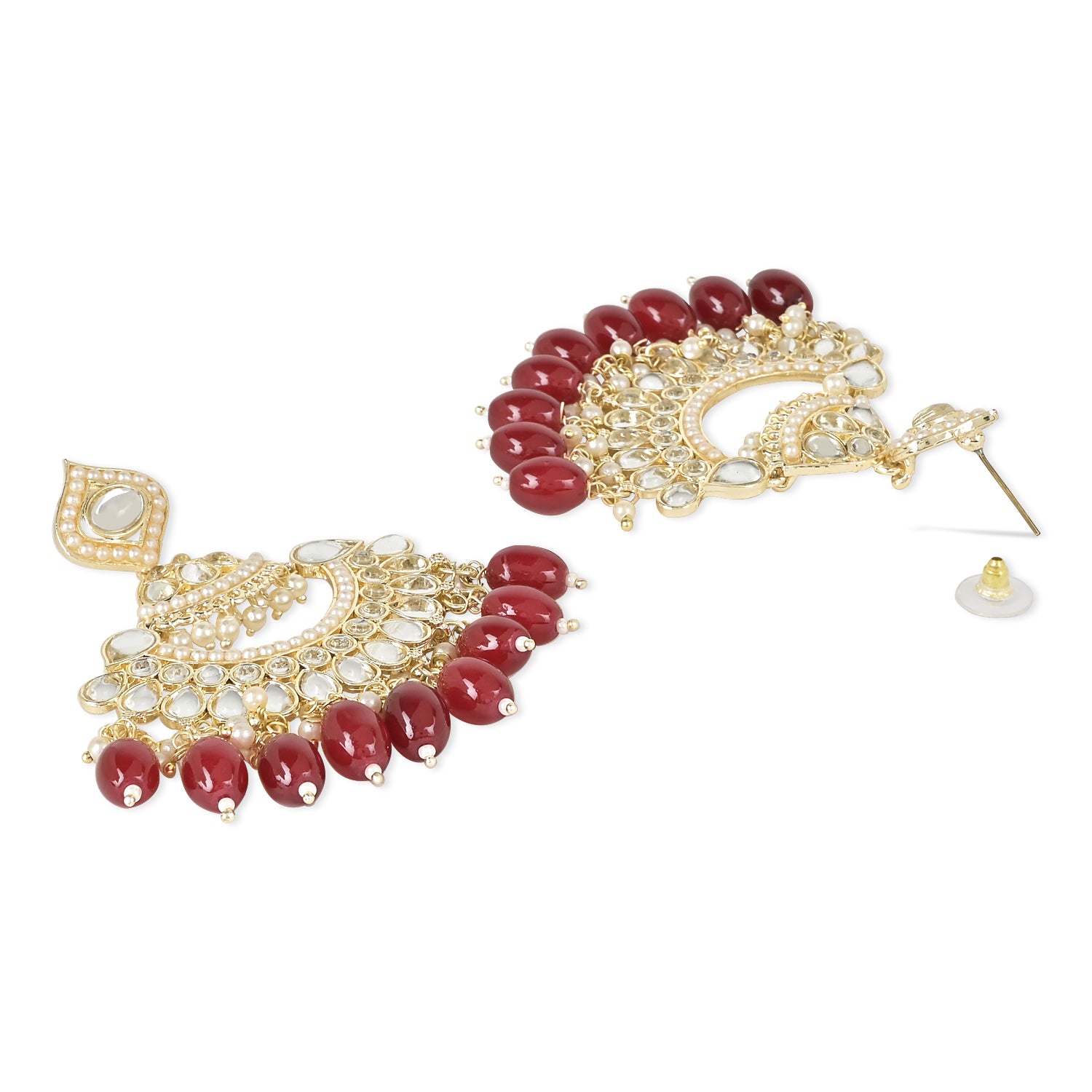 'Elina' Maroon Earrings