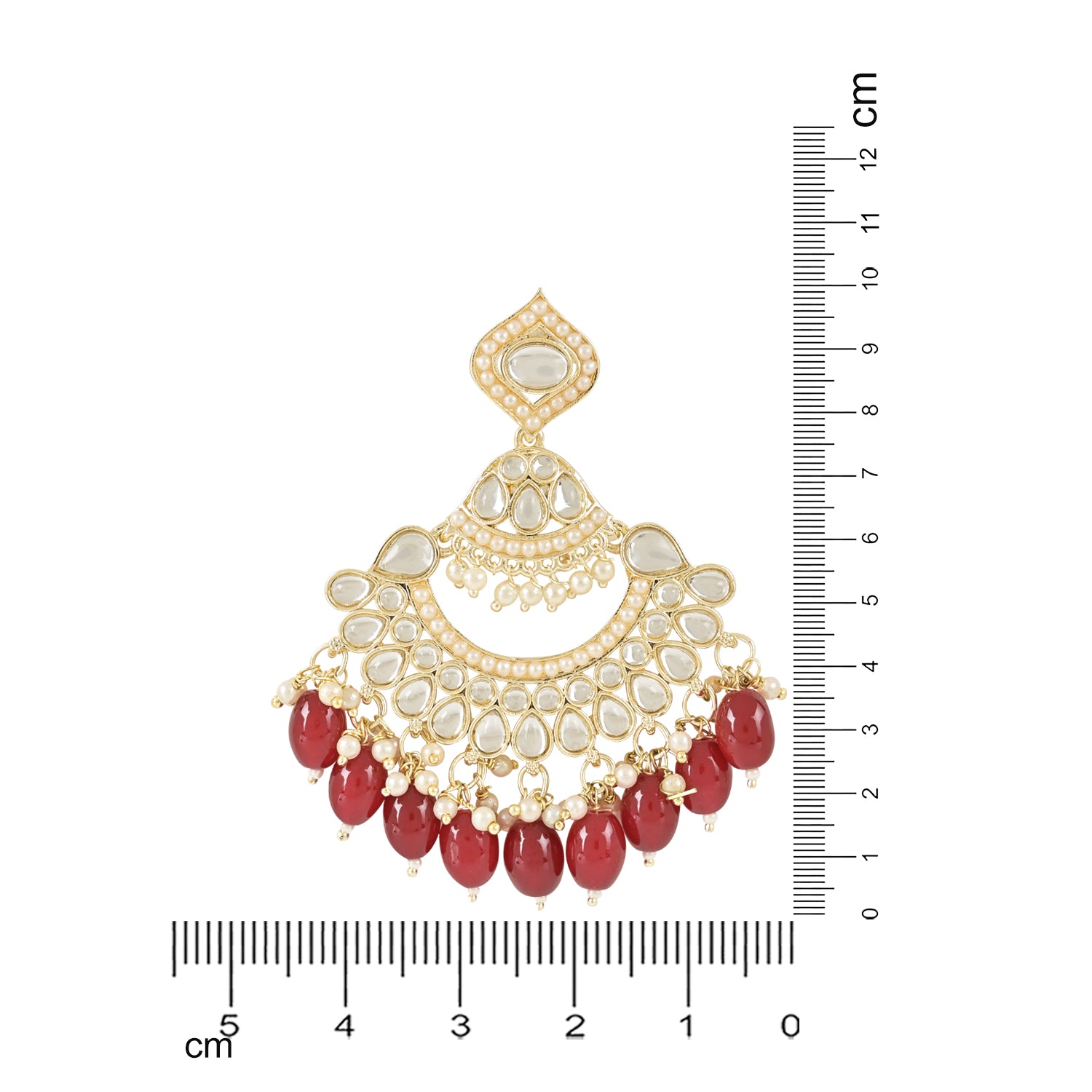 'Elina' Maroon Earrings